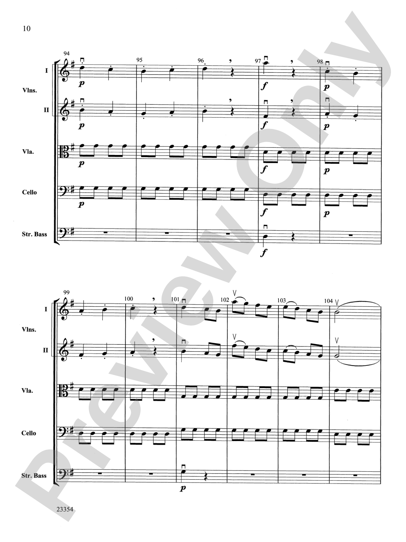 Symphony No. 8: String Orchestra Conductor Score & Parts