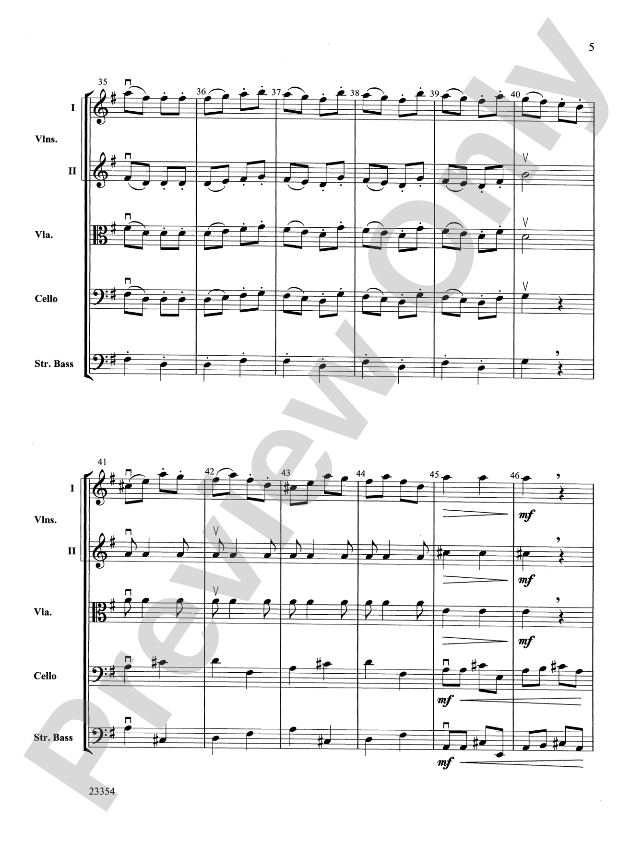 Symphony No. 8: String Orchestra Conductor Score & Parts