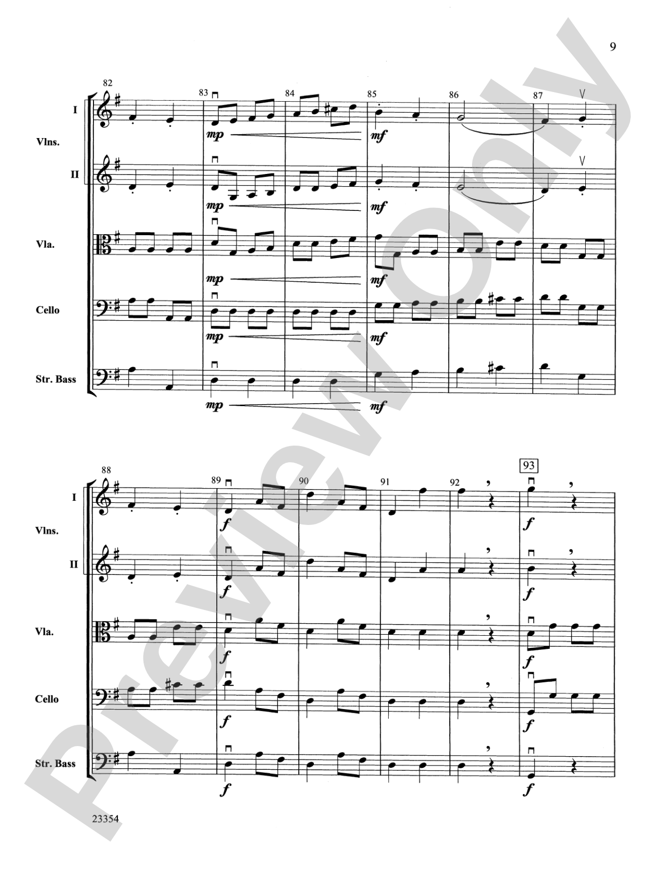 Symphony No. 8: String Orchestra Conductor Score & Parts
