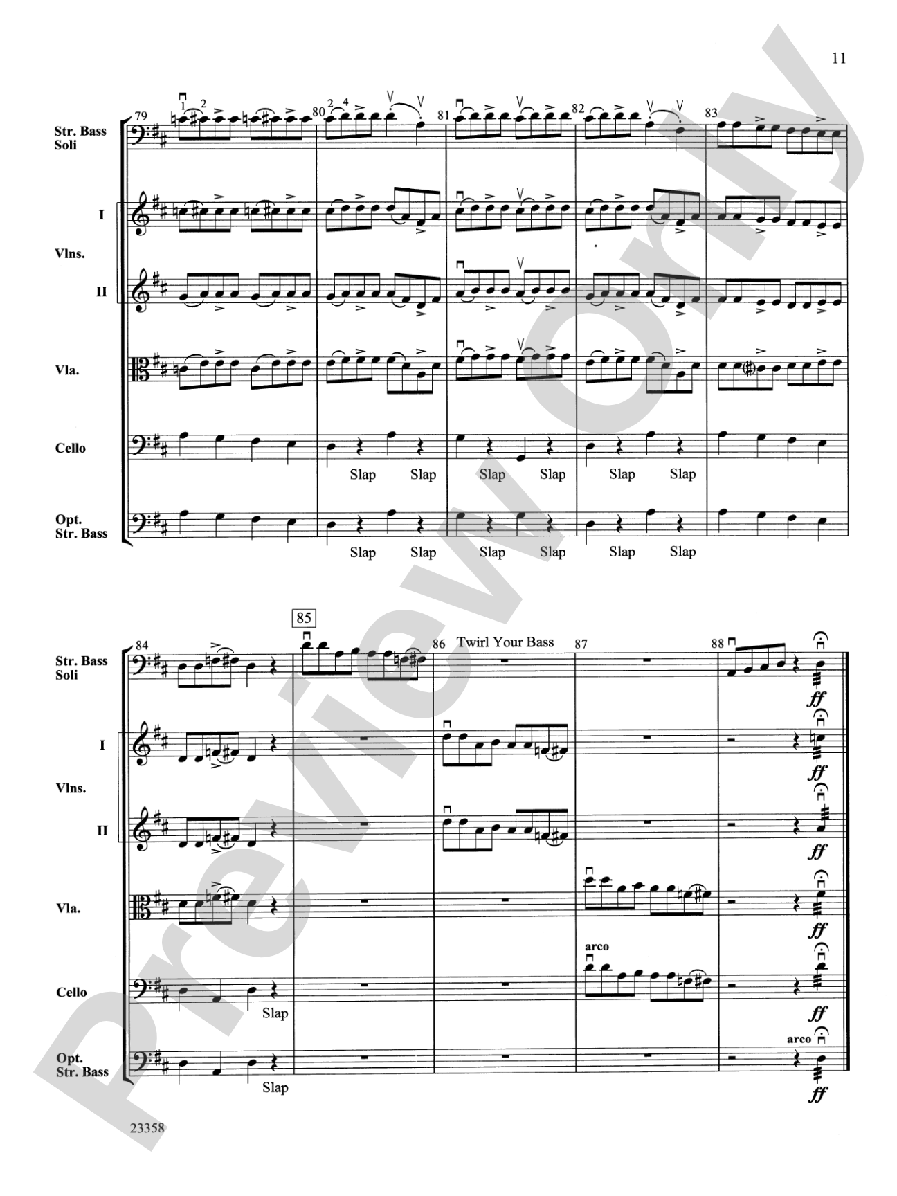 Bass-ically Bluegrass: String Orchestra Conductor Score & Parts