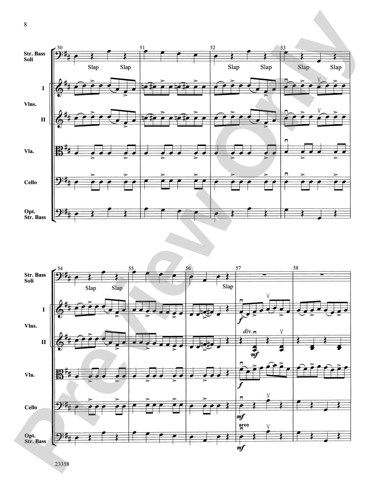 Bass-ically Bluegrass: String Orchestra Conductor Score & Parts