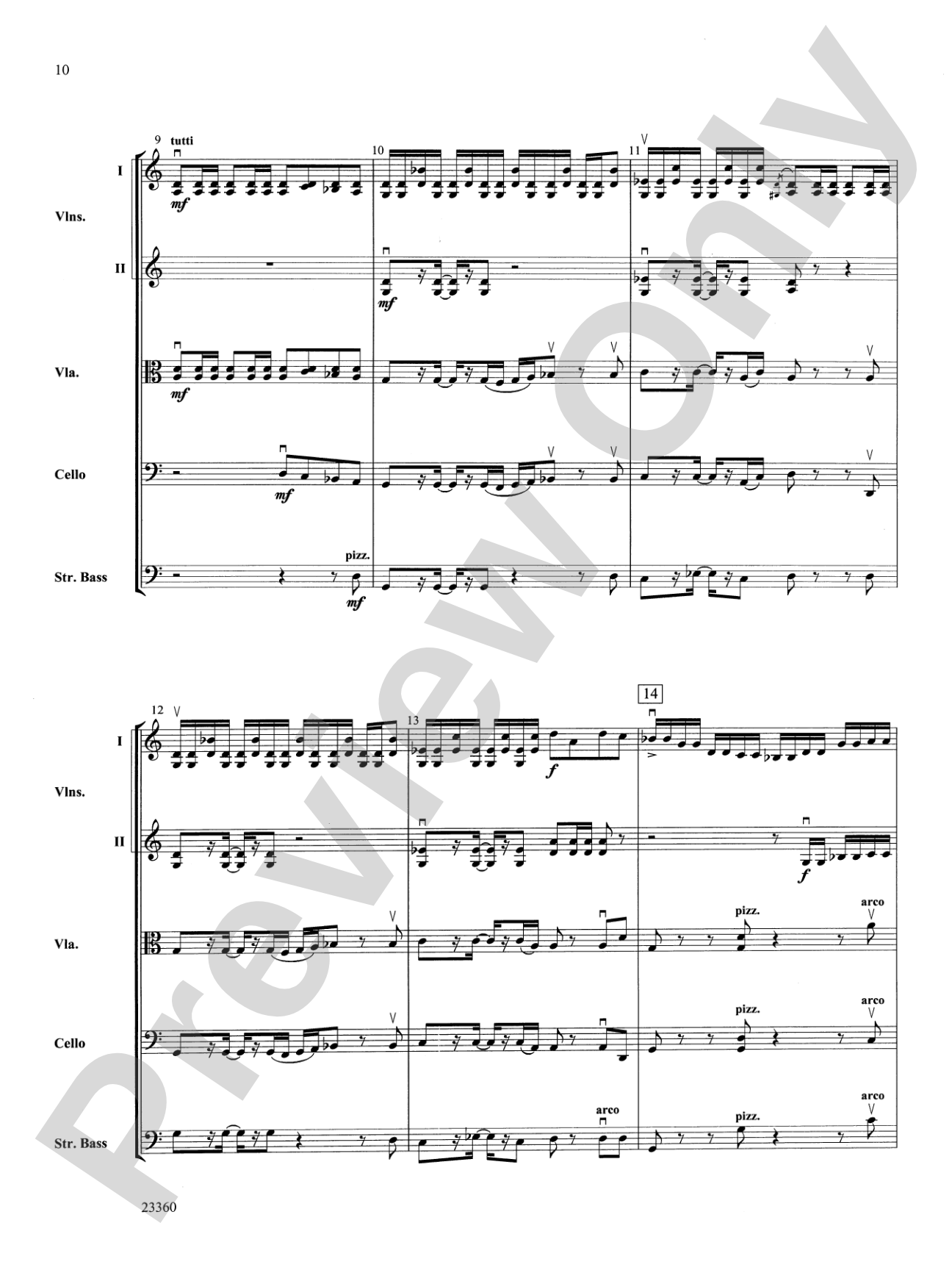Folk Tune Air and Fiddler's Fury: String Orchestra Conductor Score & Parts