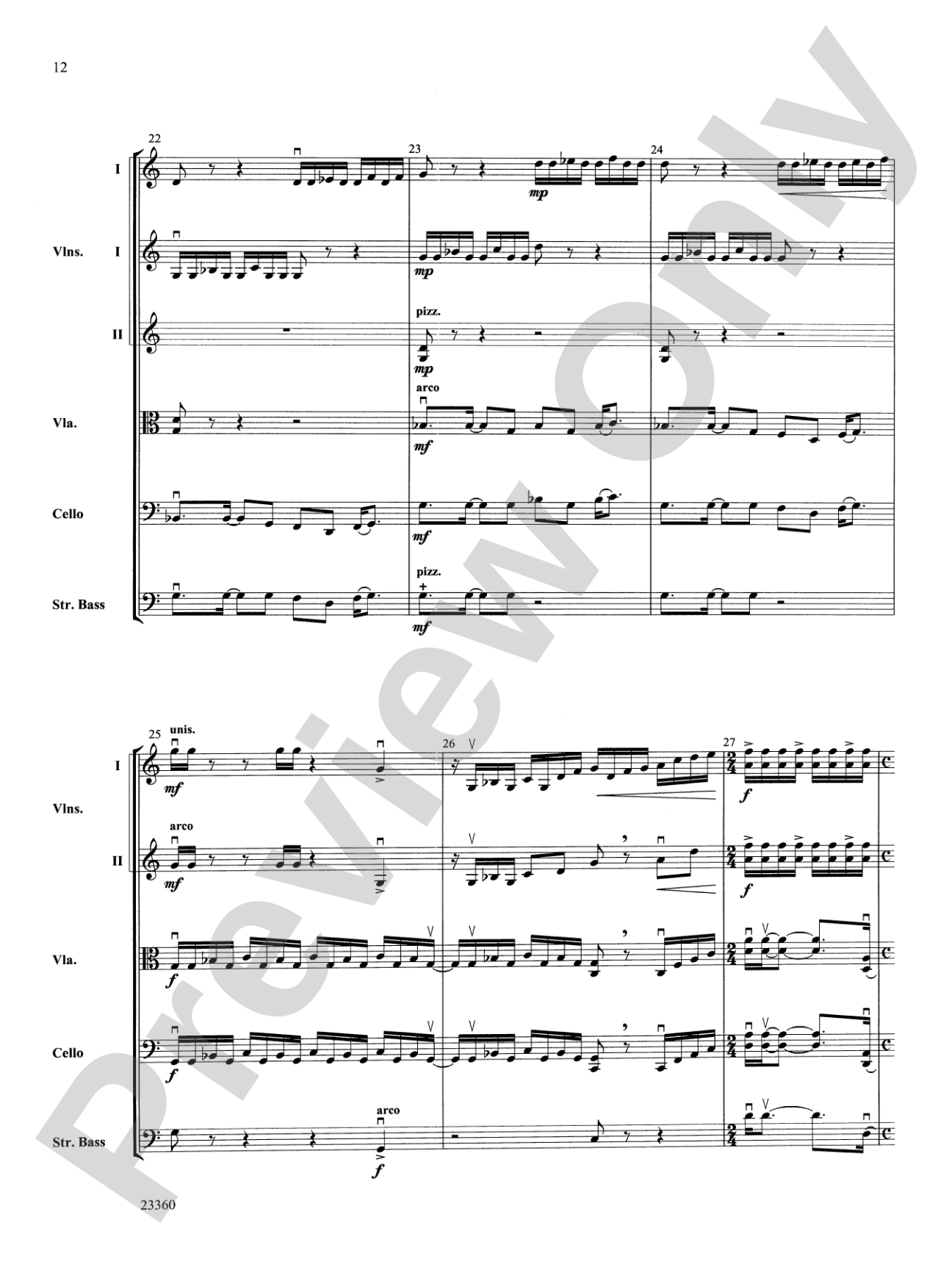 Folk Tune Air and Fiddler's Fury: String Orchestra Conductor Score & Parts