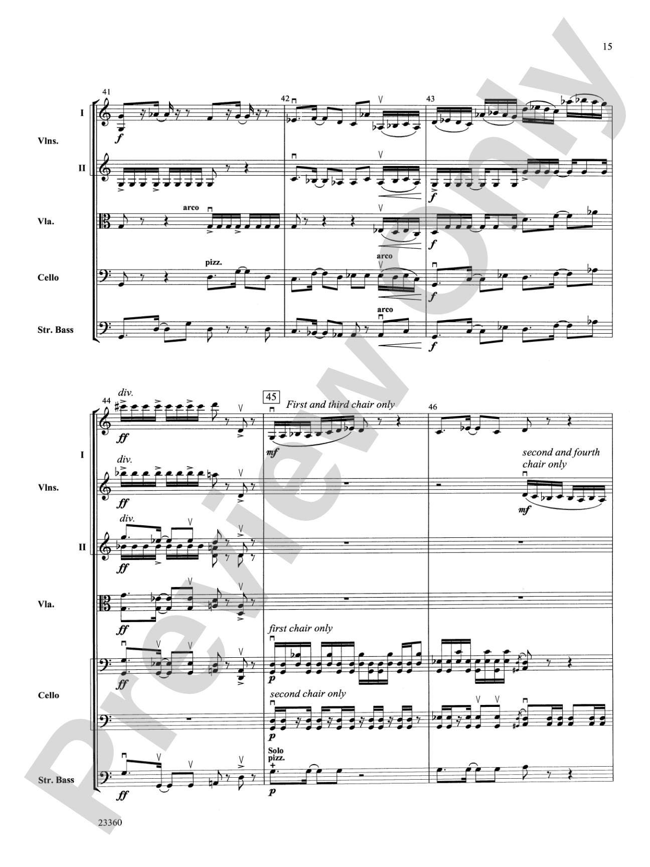 Folk Tune Air and Fiddler's Fury: String Orchestra Conductor Score & Parts