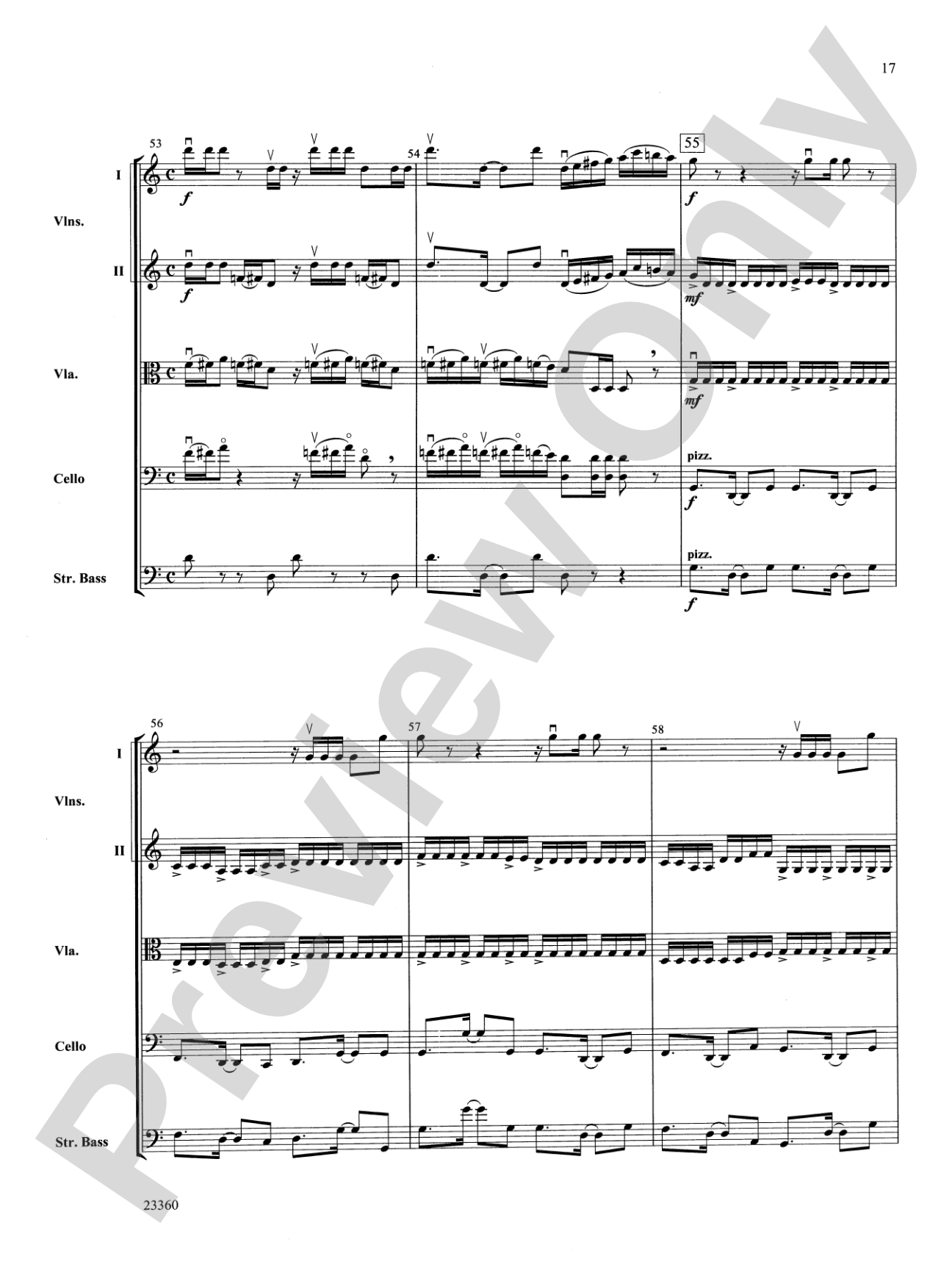Folk Tune Air and Fiddler's Fury: String Orchestra Conductor Score & Parts