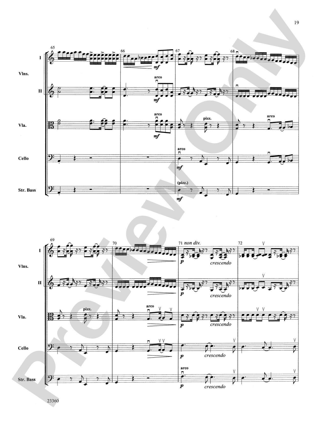 Folk Tune Air and Fiddler's Fury: String Orchestra Conductor Score & Parts