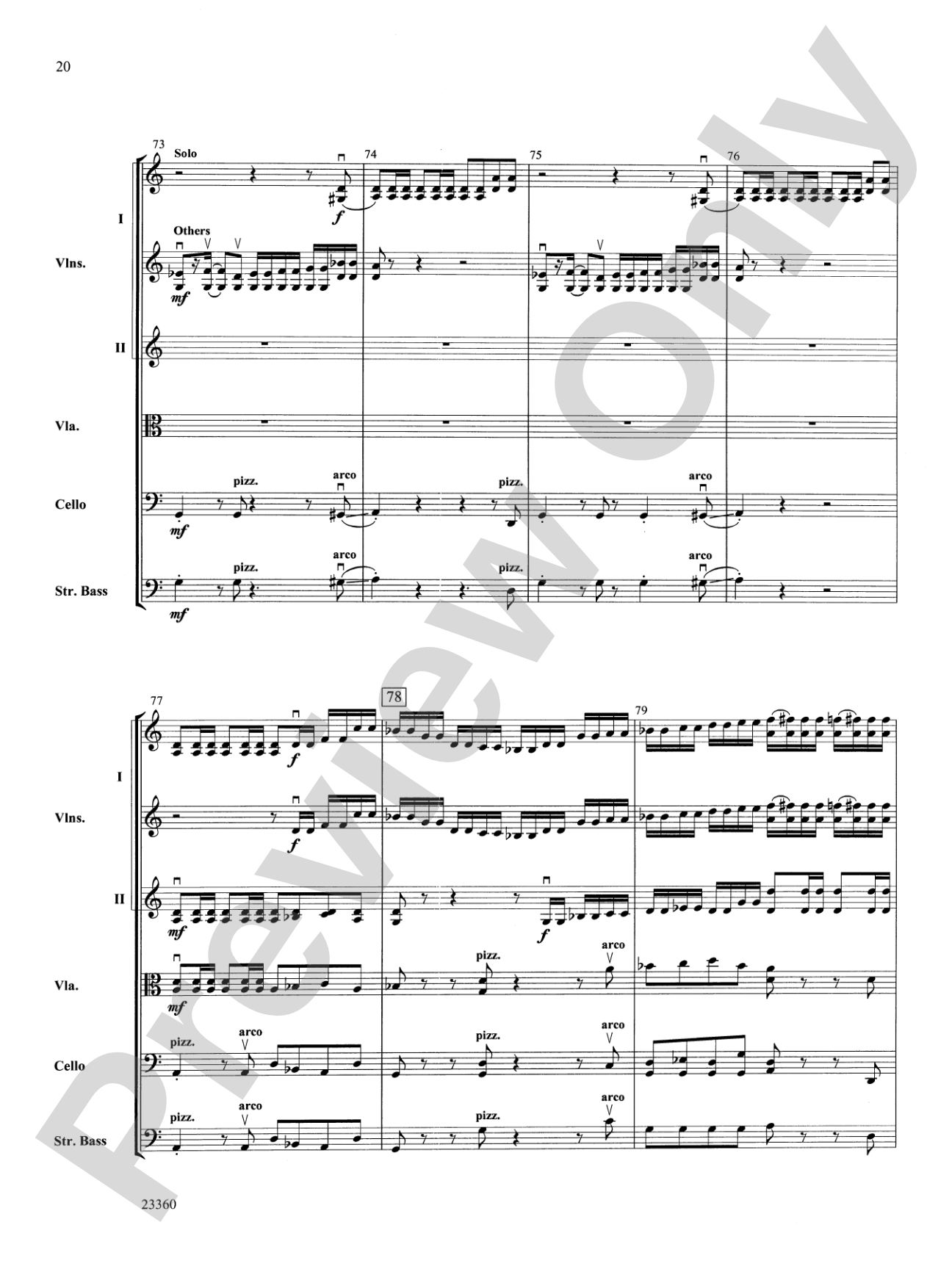 Folk Tune Air and Fiddler's Fury: String Orchestra Conductor Score & Parts