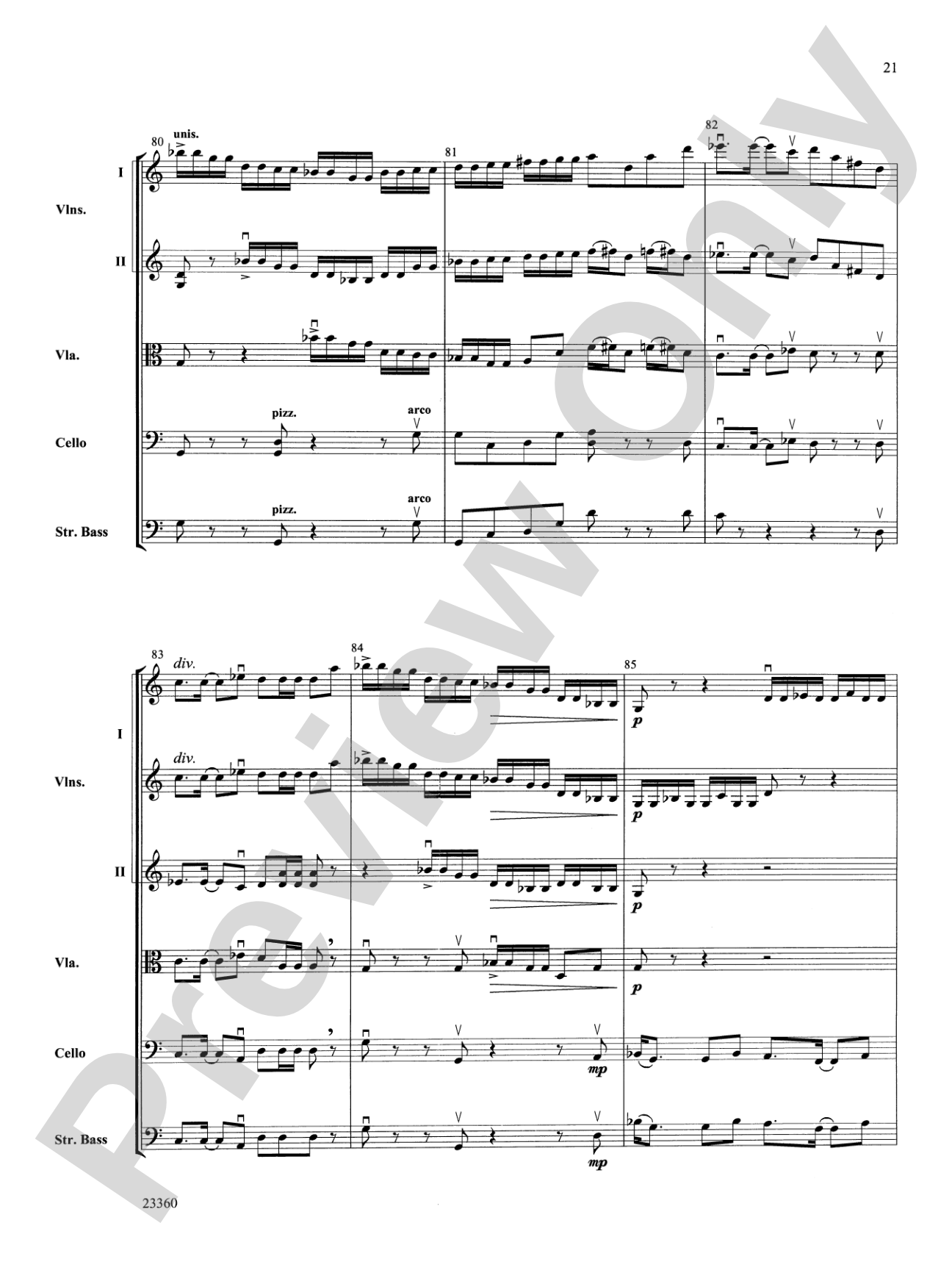 Folk Tune Air and Fiddler's Fury: String Orchestra Conductor Score & Parts