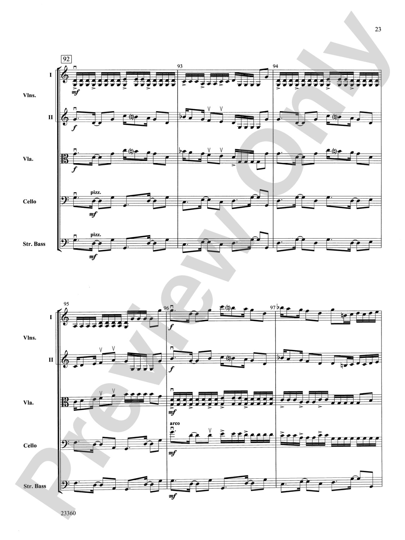 Folk Tune Air and Fiddler's Fury: String Orchestra Conductor Score & Parts