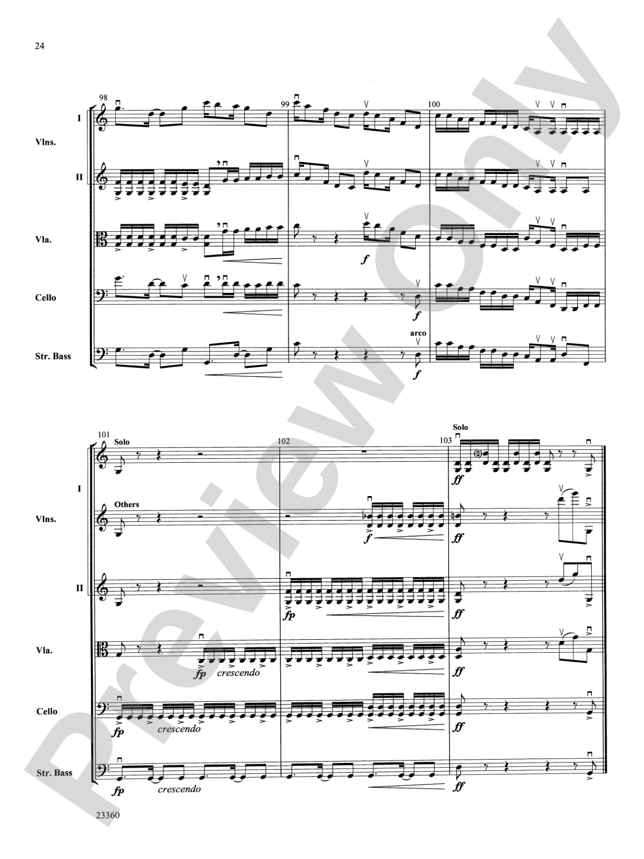 Folk Tune Air and Fiddler's Fury: String Orchestra Conductor Score & Parts