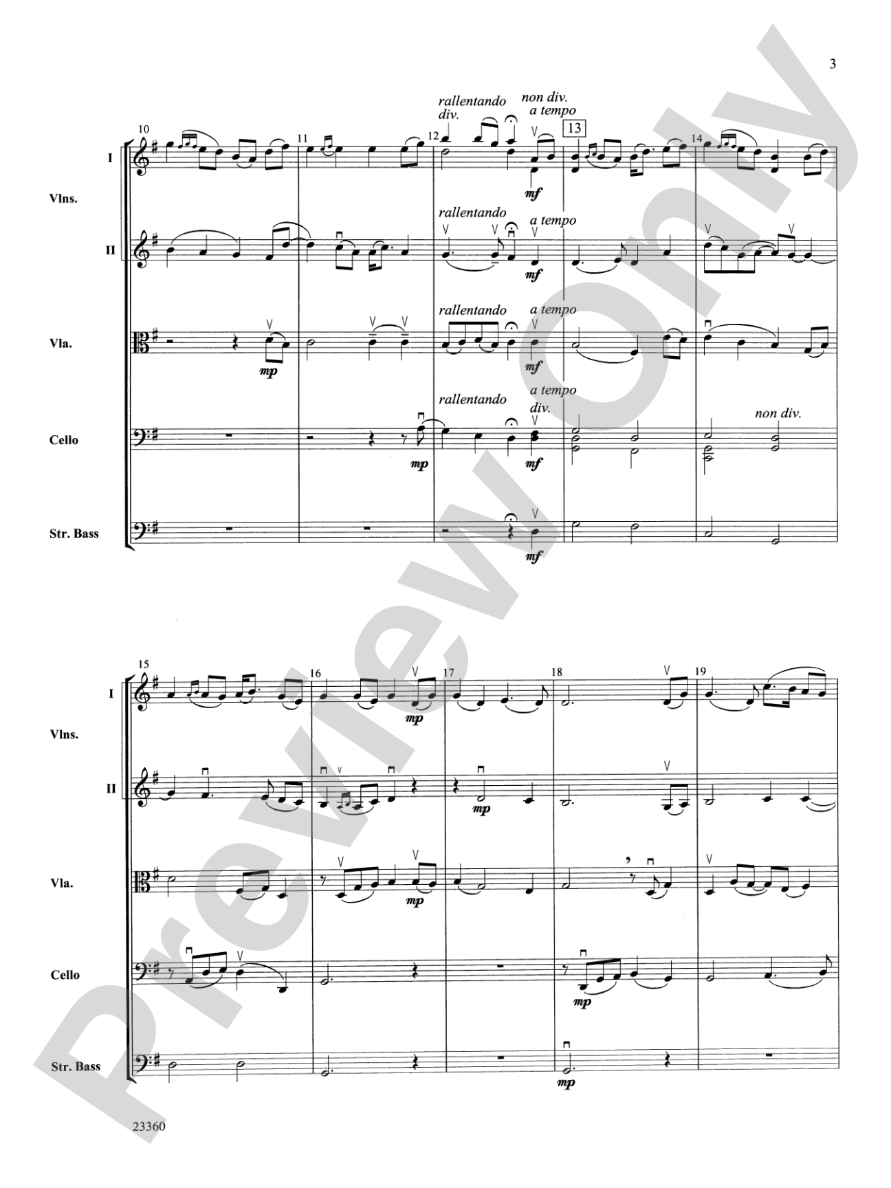 Folk Tune Air and Fiddler's Fury: String Orchestra Conductor Score & Parts