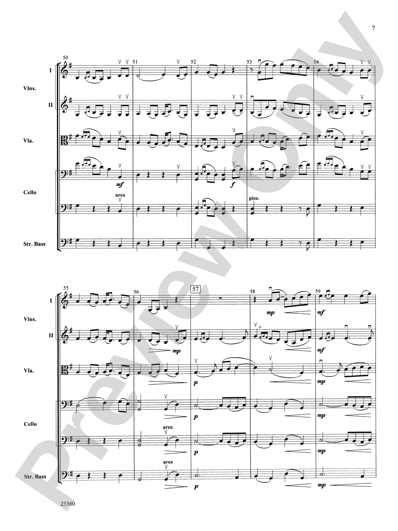 Folk Tune Air and Fiddler's Fury: String Orchestra Conductor Score & Parts
