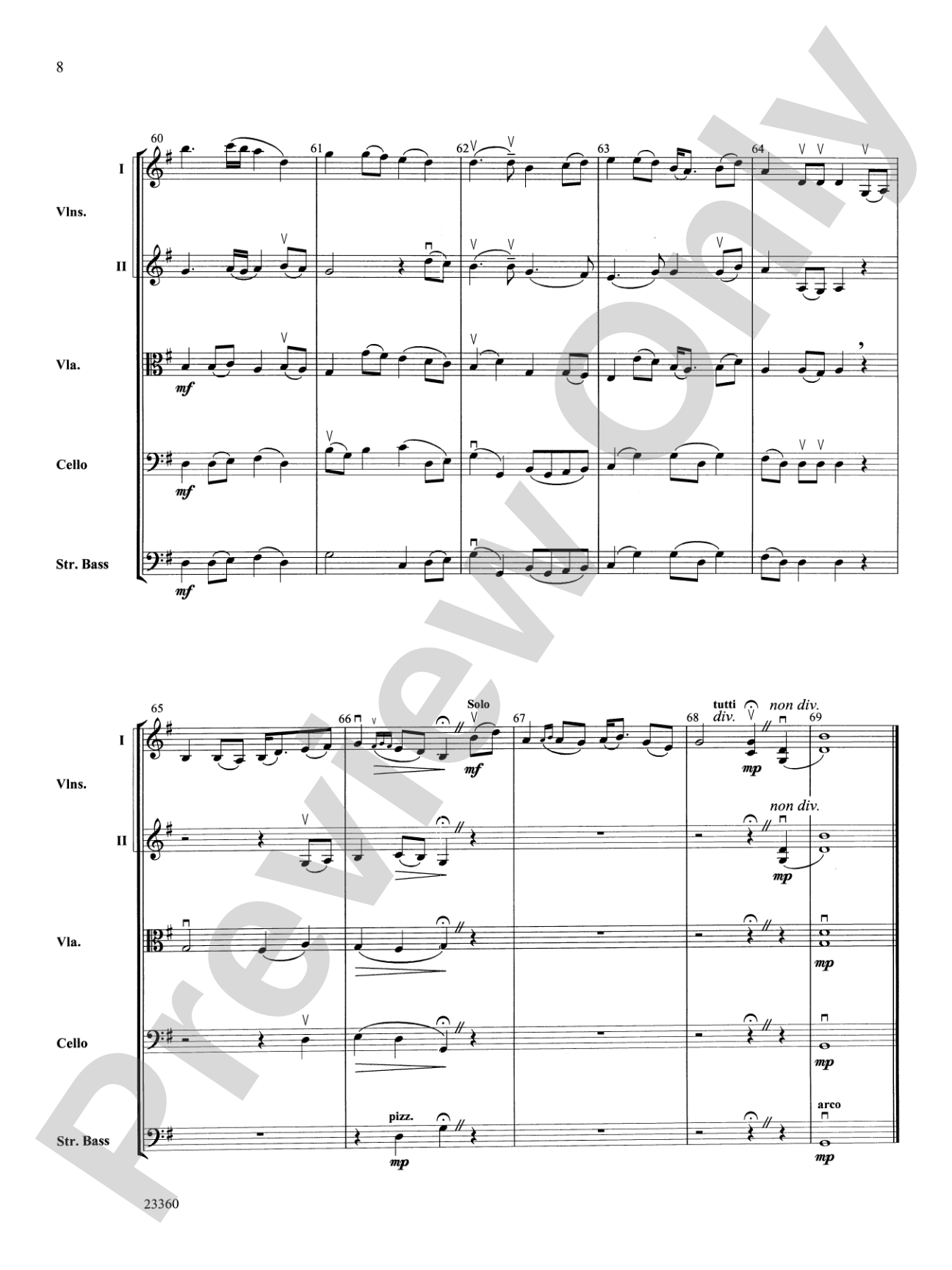 Folk Tune Air and Fiddler's Fury: String Orchestra Conductor Score & Parts