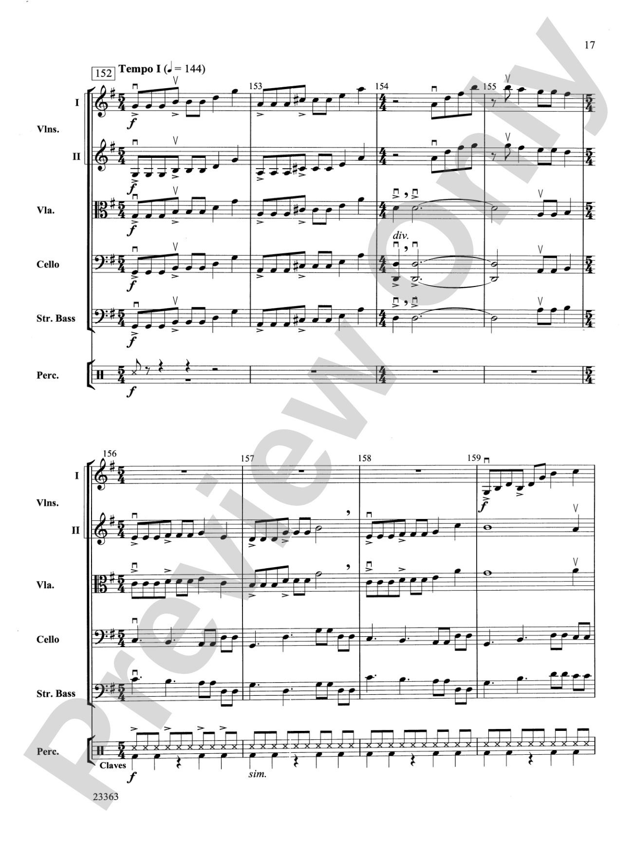 El dia de los Muertos: String Orchestra Conductor Score & Parts