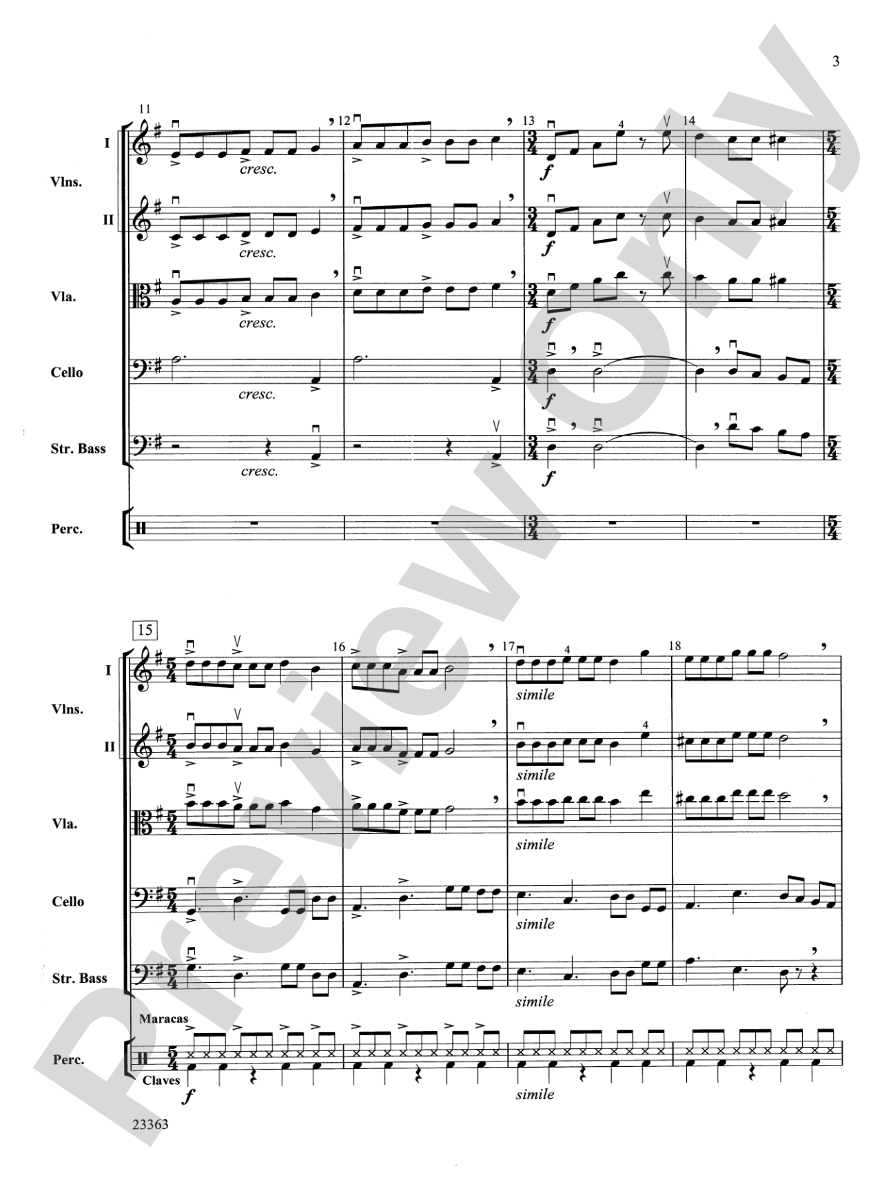El dia de los Muertos: String Orchestra Conductor Score & Parts