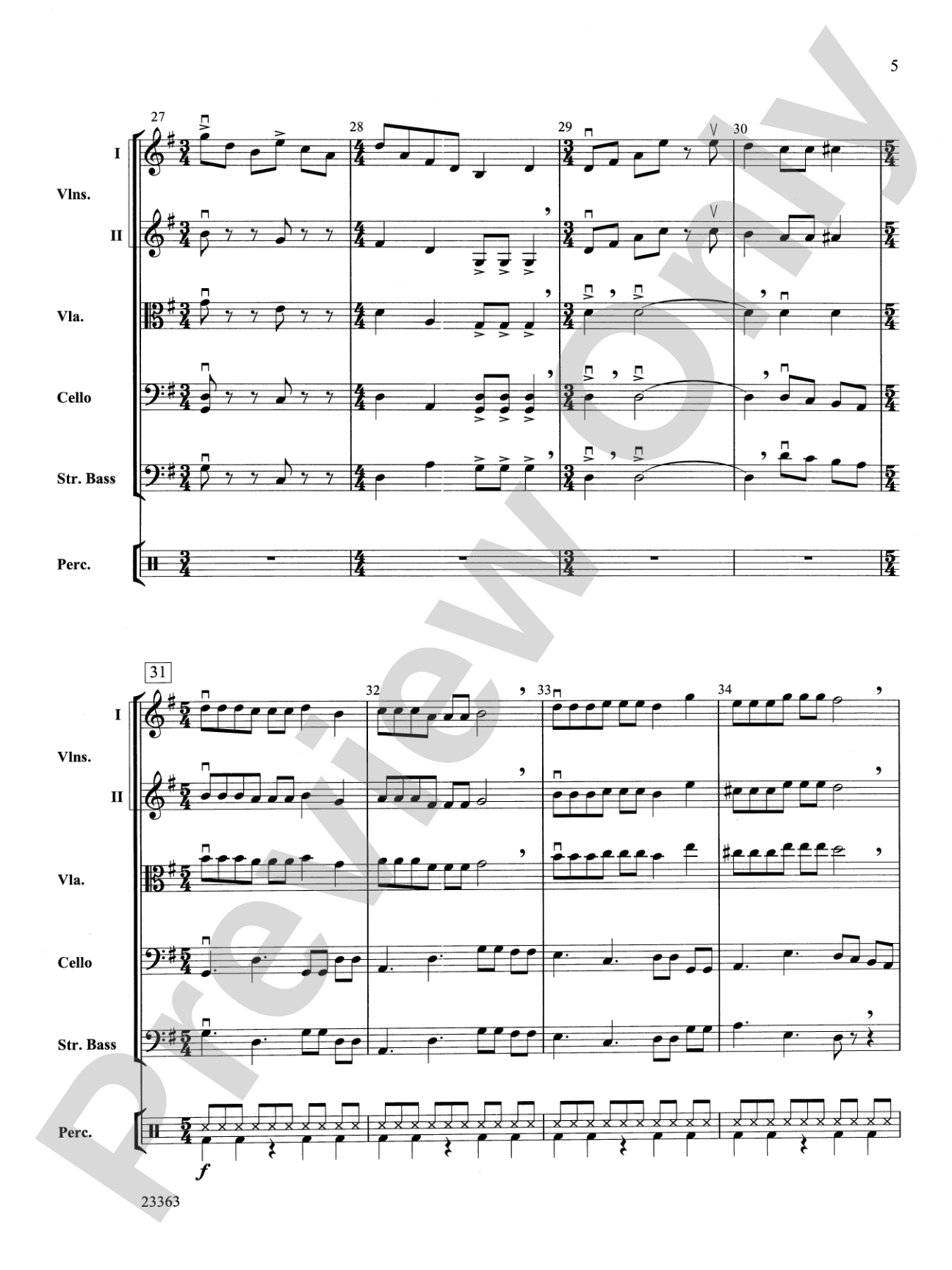 El dia de los Muertos: String Orchestra Conductor Score & Parts