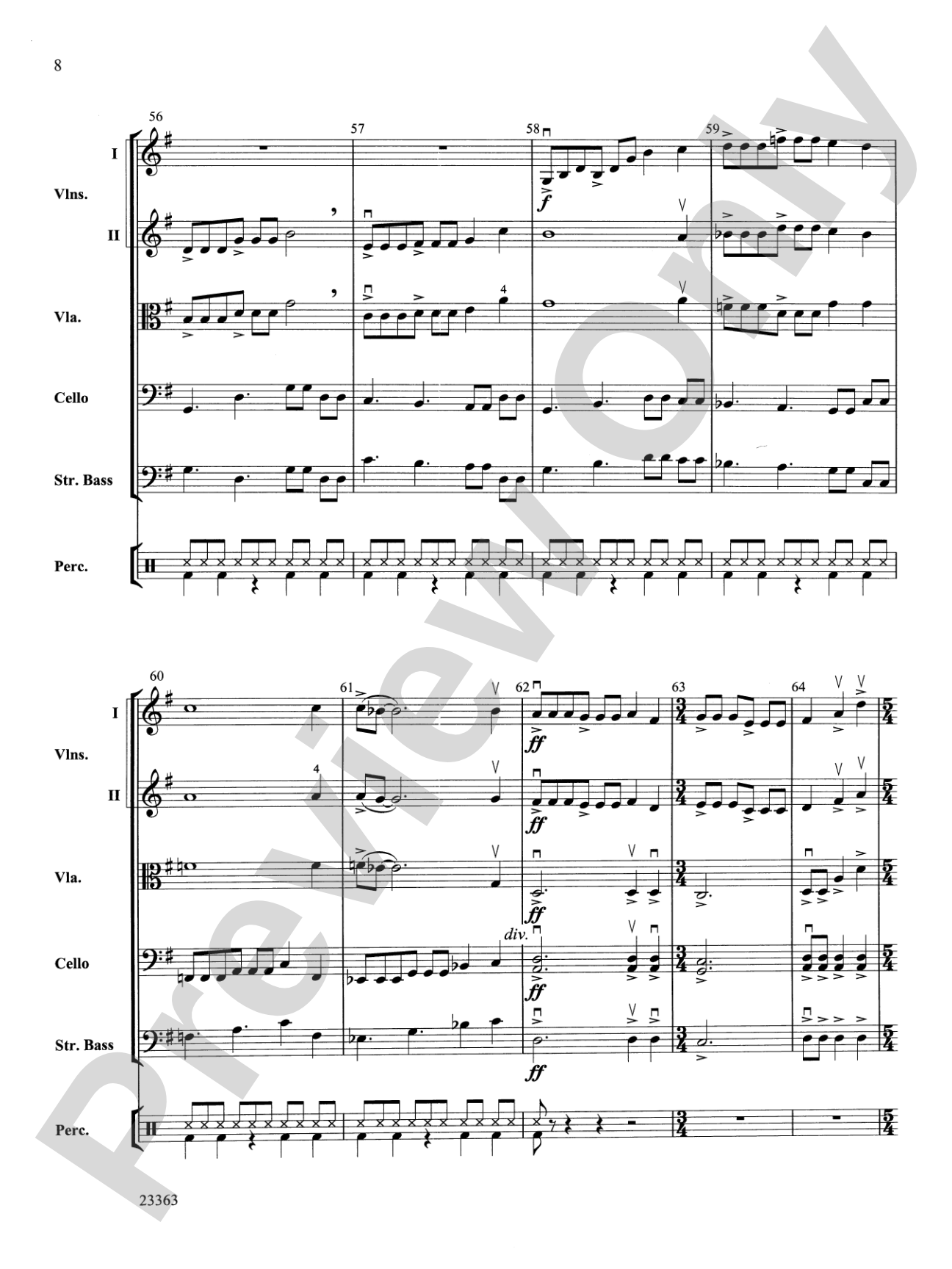El dia de los Muertos: String Orchestra Conductor Score & Parts