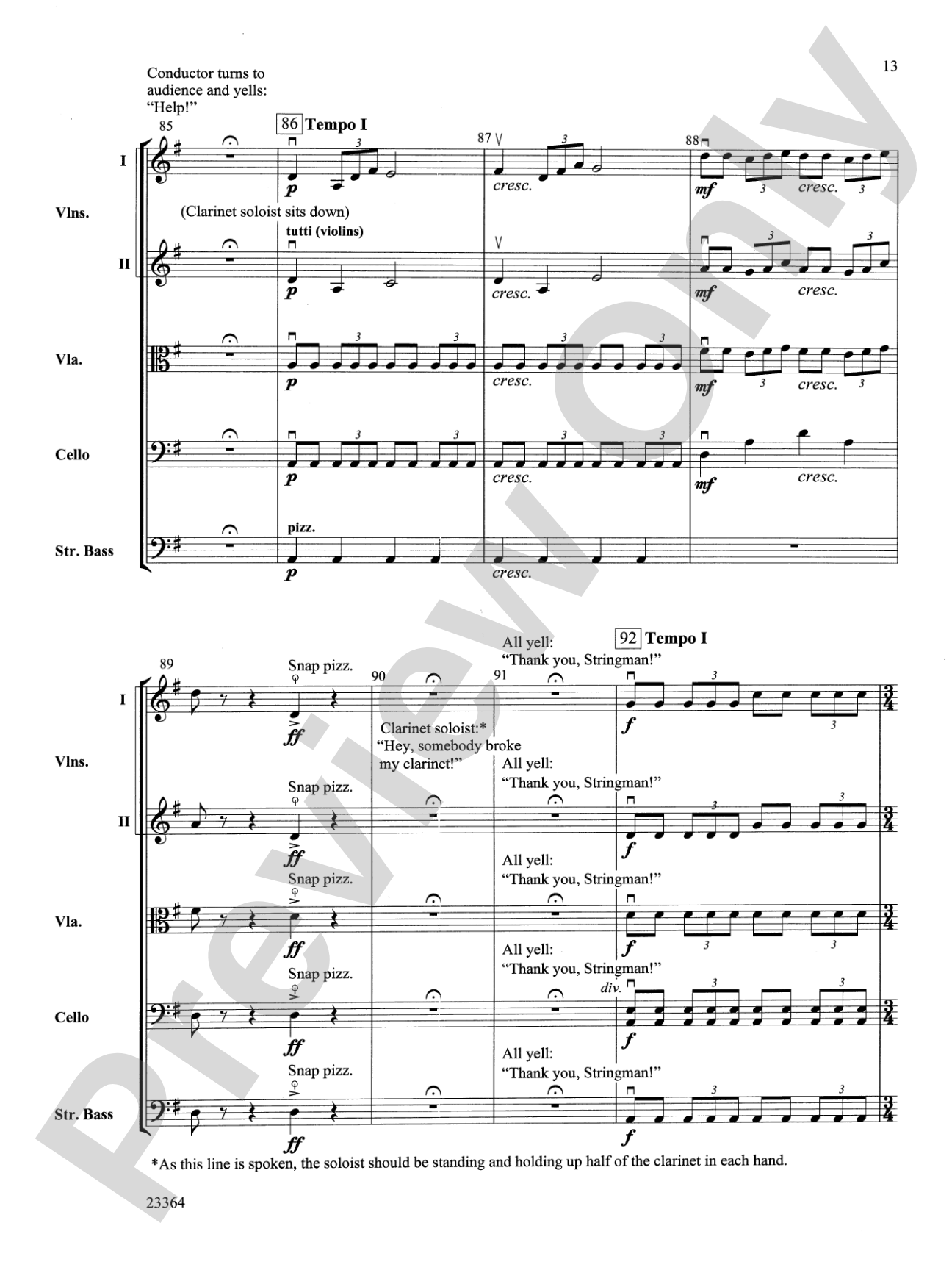 The Adventures of "Stringman": String Orchestra Conductor Score & Parts