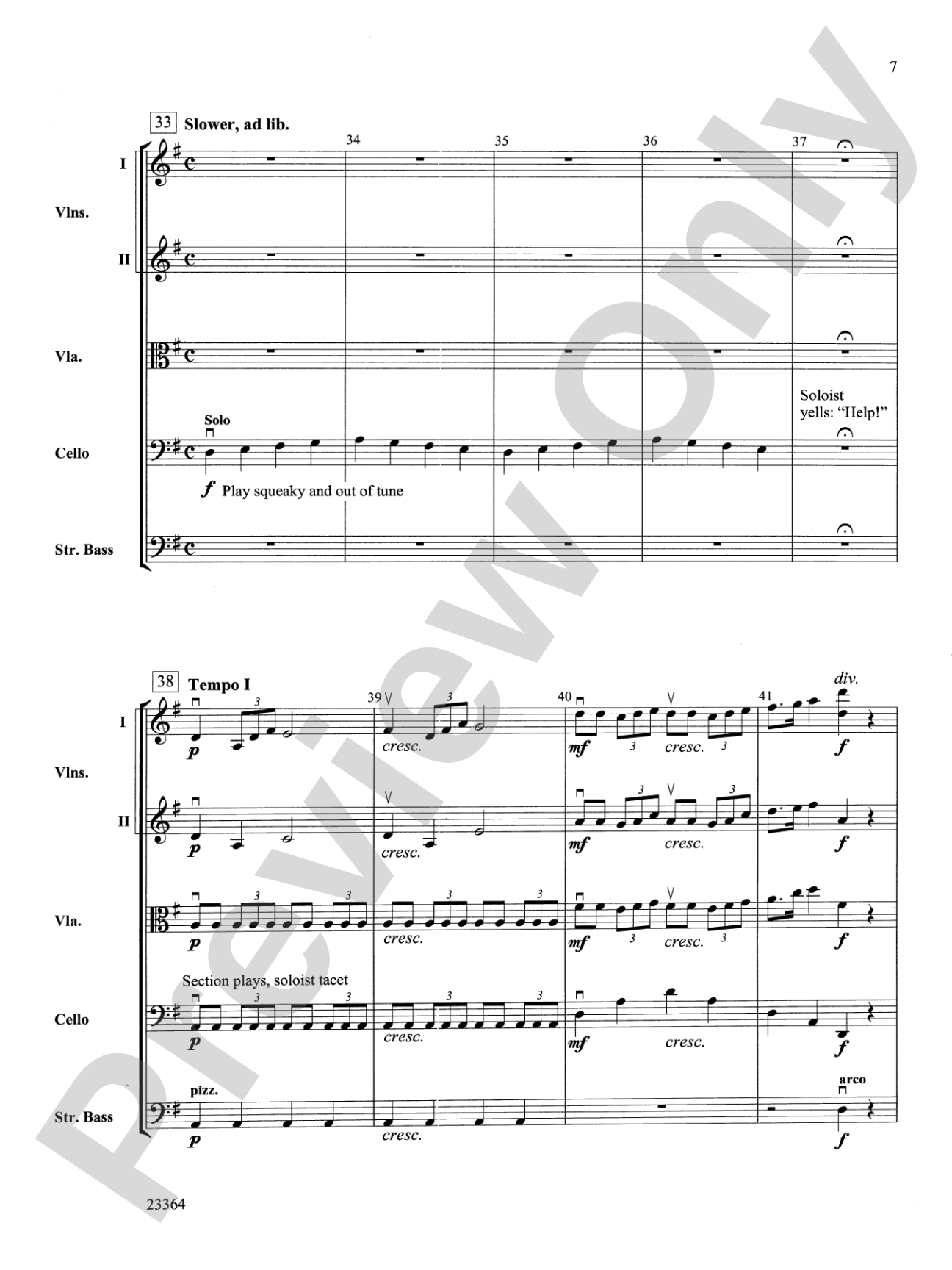 The Adventures of "Stringman": String Orchestra Conductor Score & Parts
