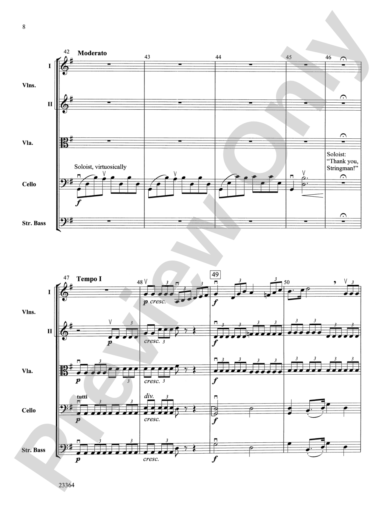 The Adventures of "Stringman": String Orchestra Conductor Score & Parts