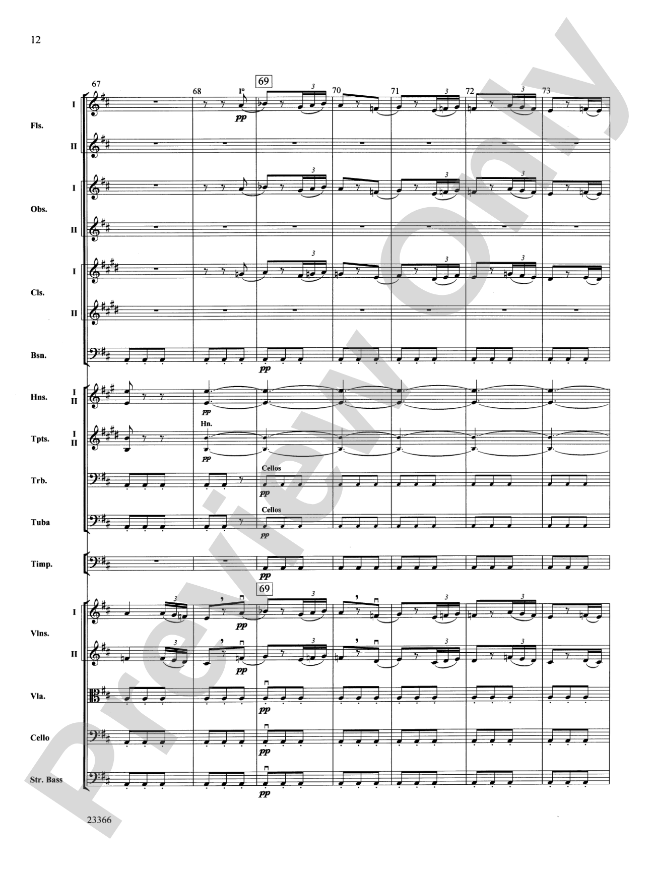 Symphony No. 4 (Third Movement): Full Orchestra Conductor Score & Parts