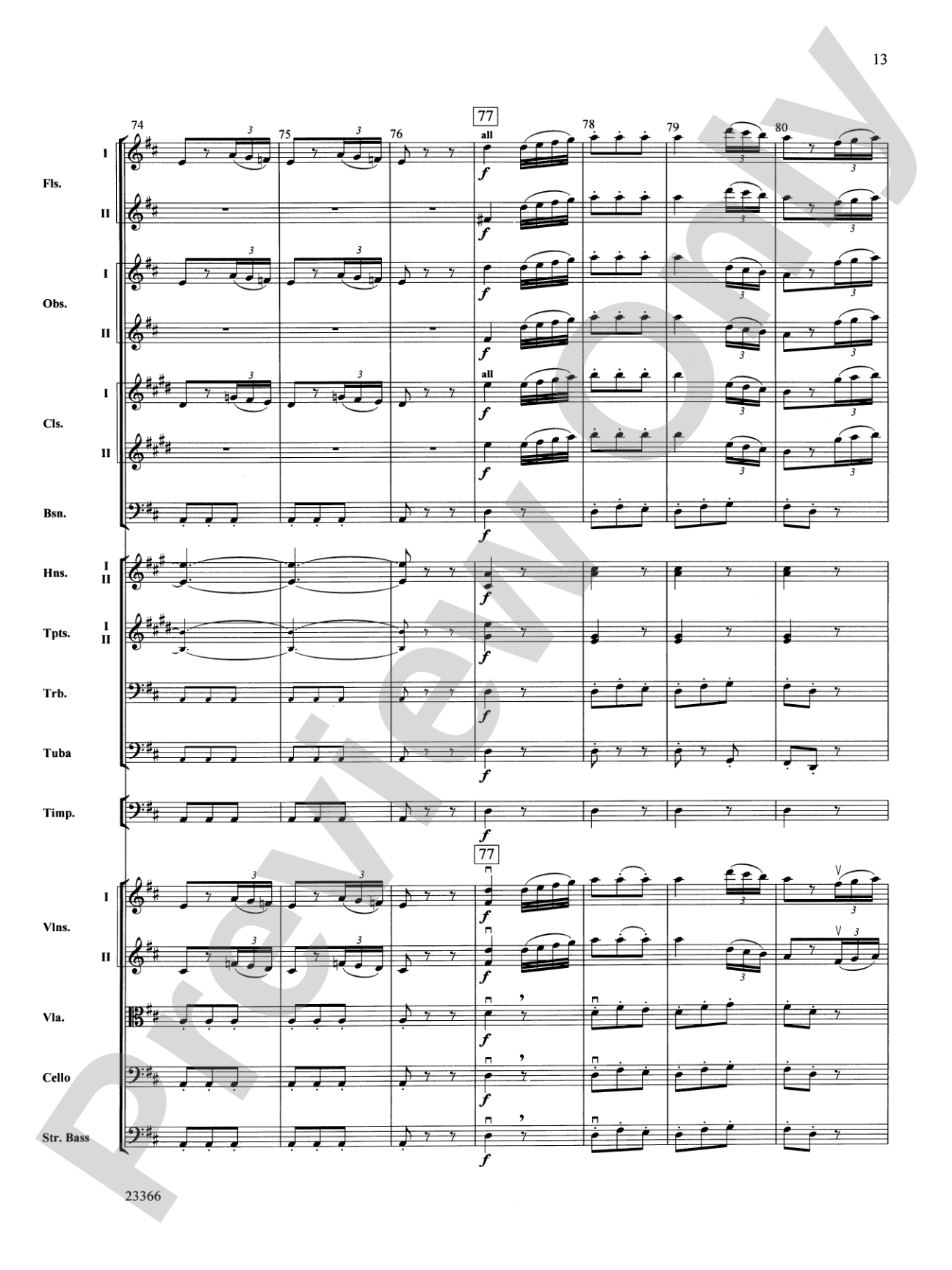 Symphony No. 4 (Third Movement): Full Orchestra Conductor Score & Parts