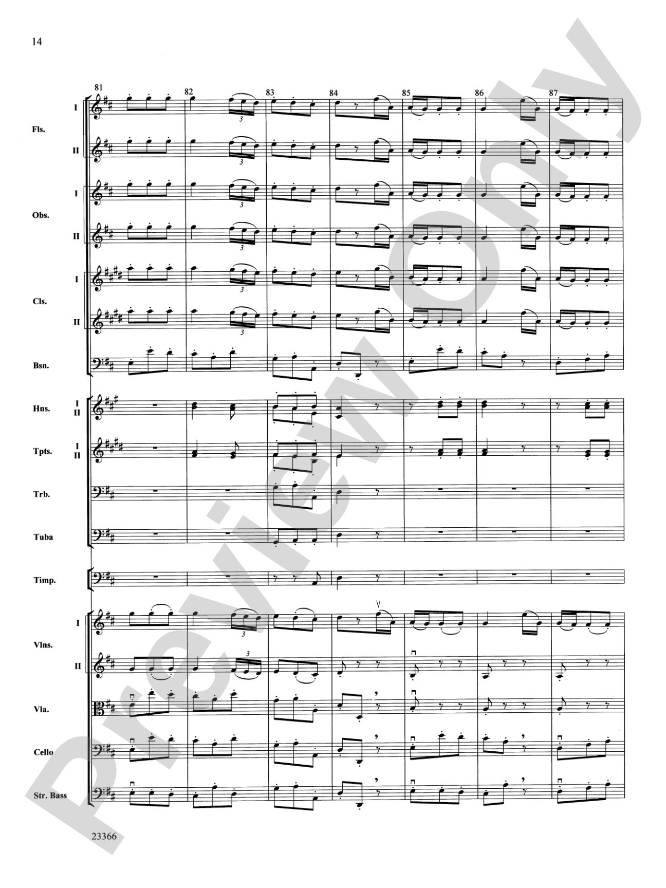 Symphony No. 4 (Third Movement): Full Orchestra Conductor Score & Parts