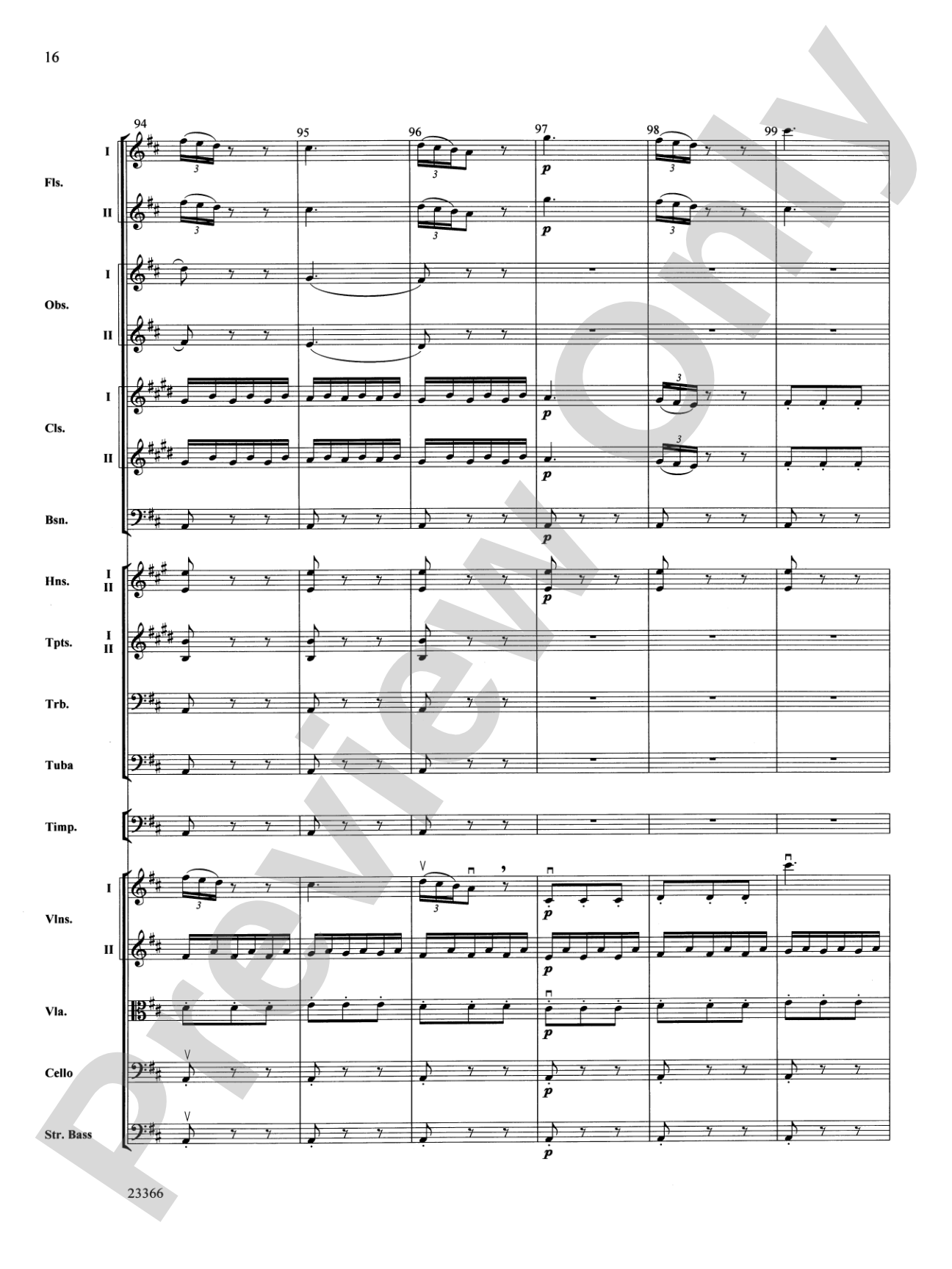 Symphony No. 4 (Third Movement): Full Orchestra Conductor Score & Parts