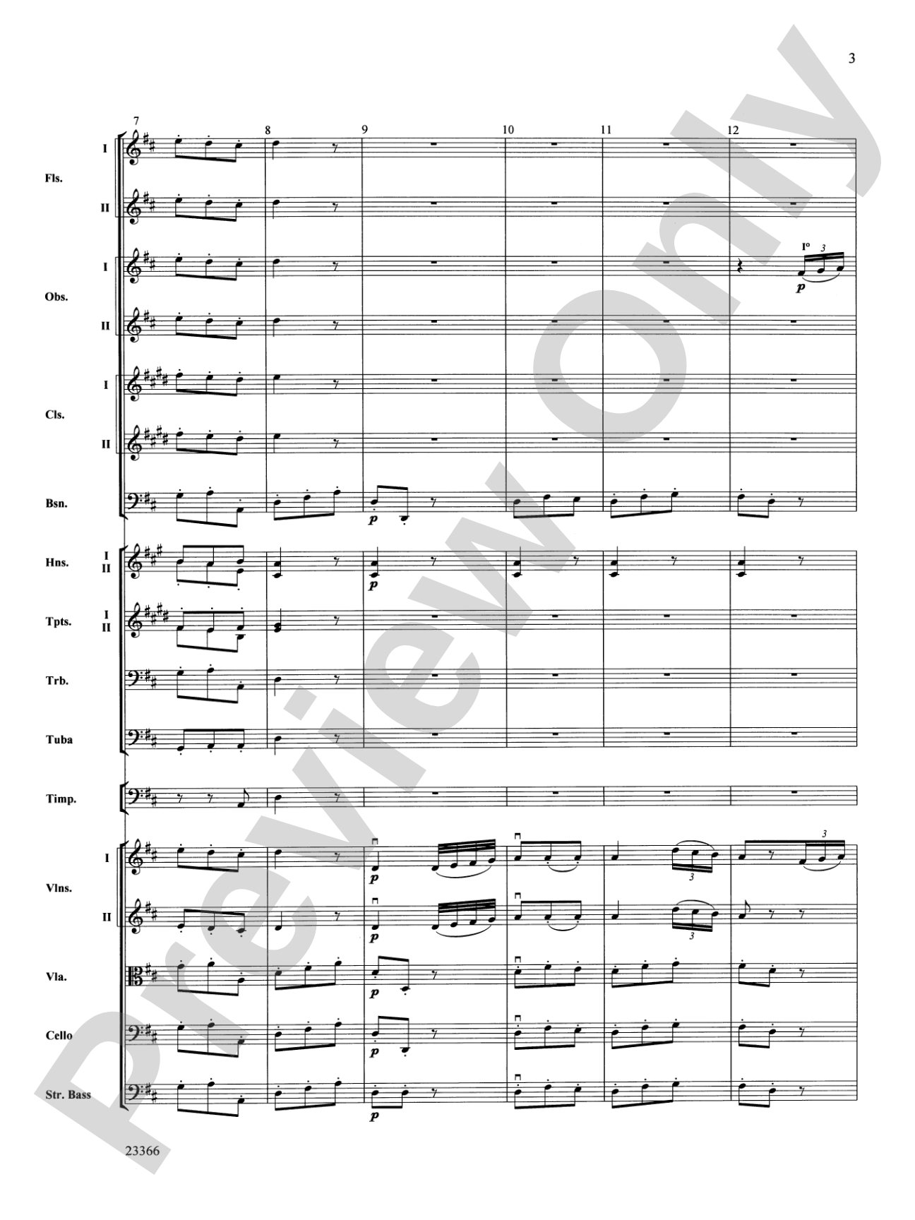 Symphony No. 4 (Third Movement): Full Orchestra Conductor Score & Parts