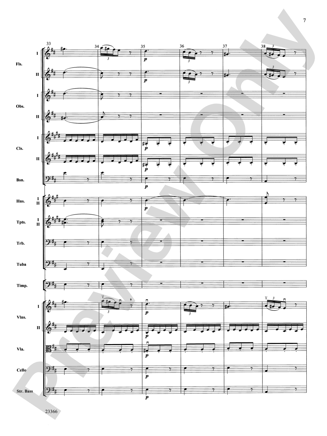 Symphony No. 4 (Third Movement): Full Orchestra Conductor Score & Parts