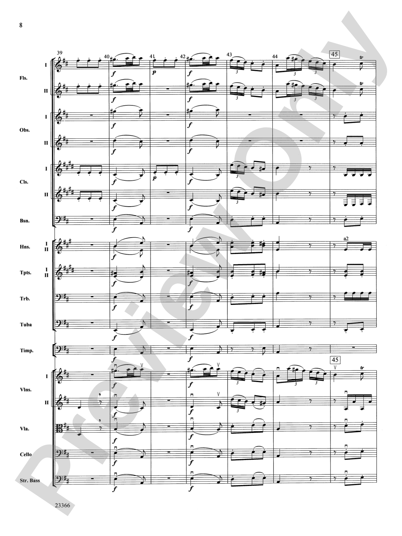 Symphony No. 4 (Third Movement): Full Orchestra Conductor Score & Parts