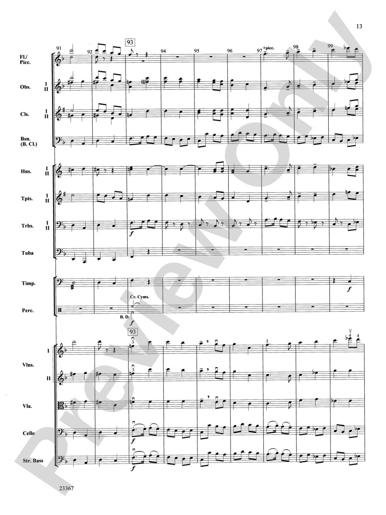Overture to the Wasps: Full Orchestra Conductor Score & Parts