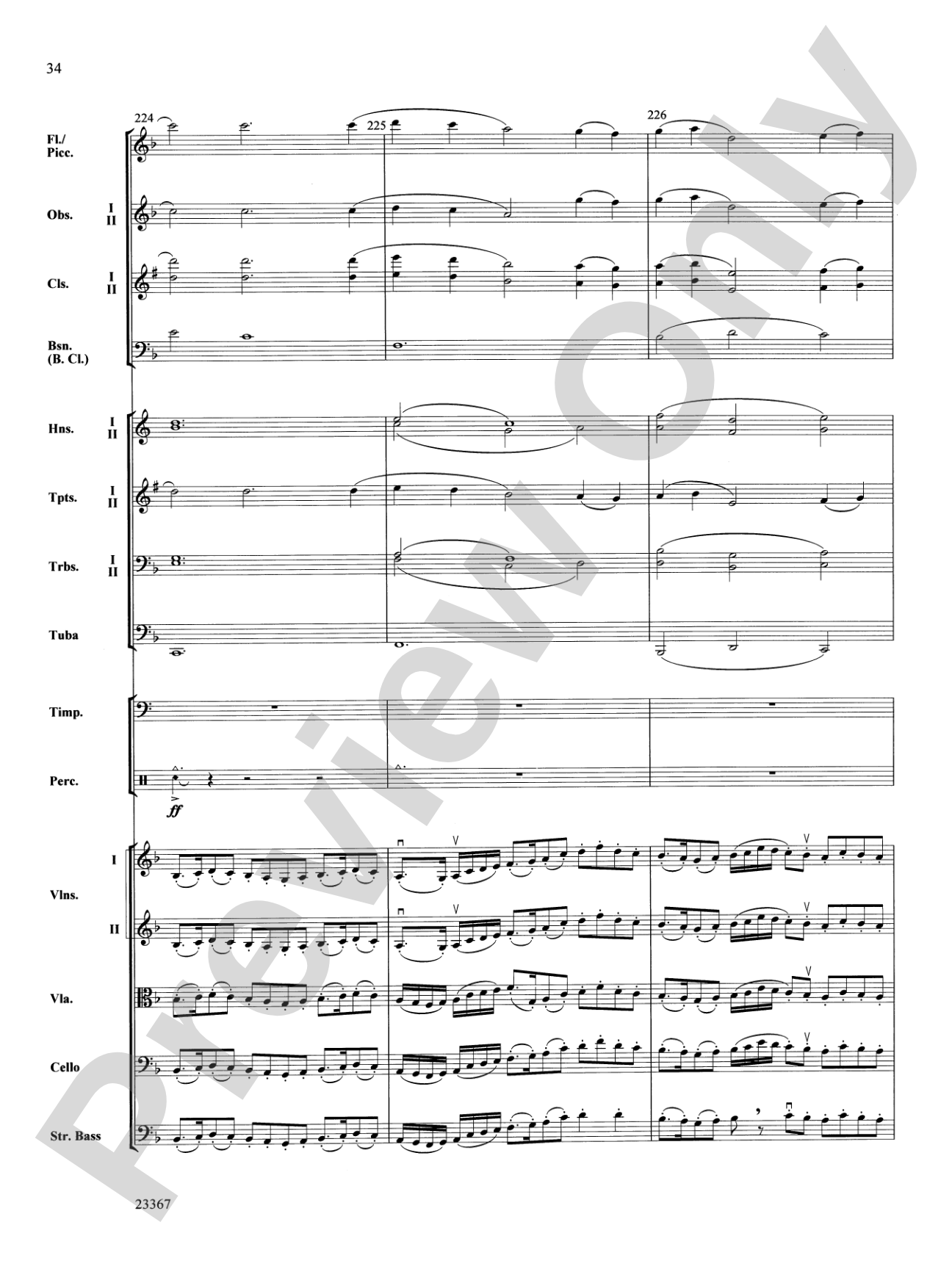 Overture to the Wasps: Full Orchestra Conductor Score & Parts
