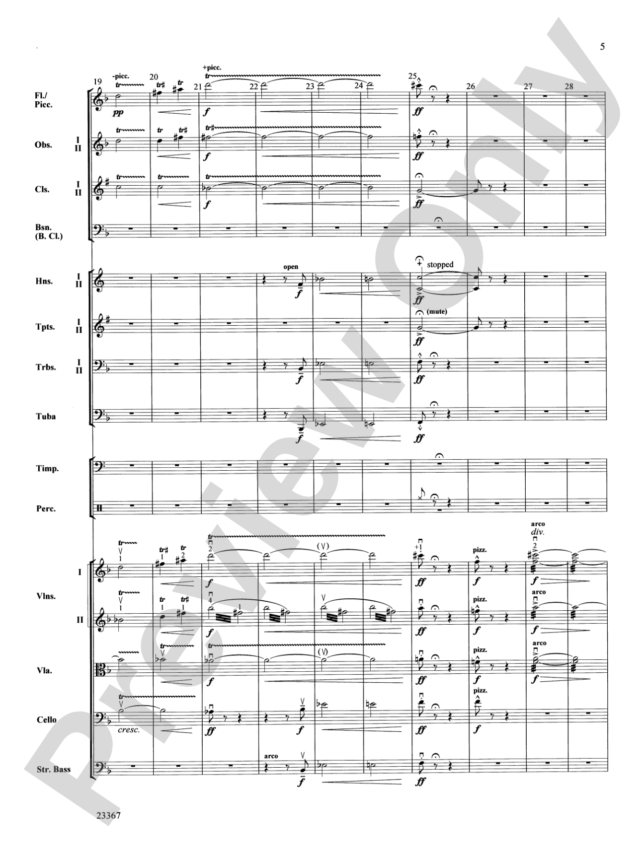Overture to the Wasps: Full Orchestra Conductor Score & Parts