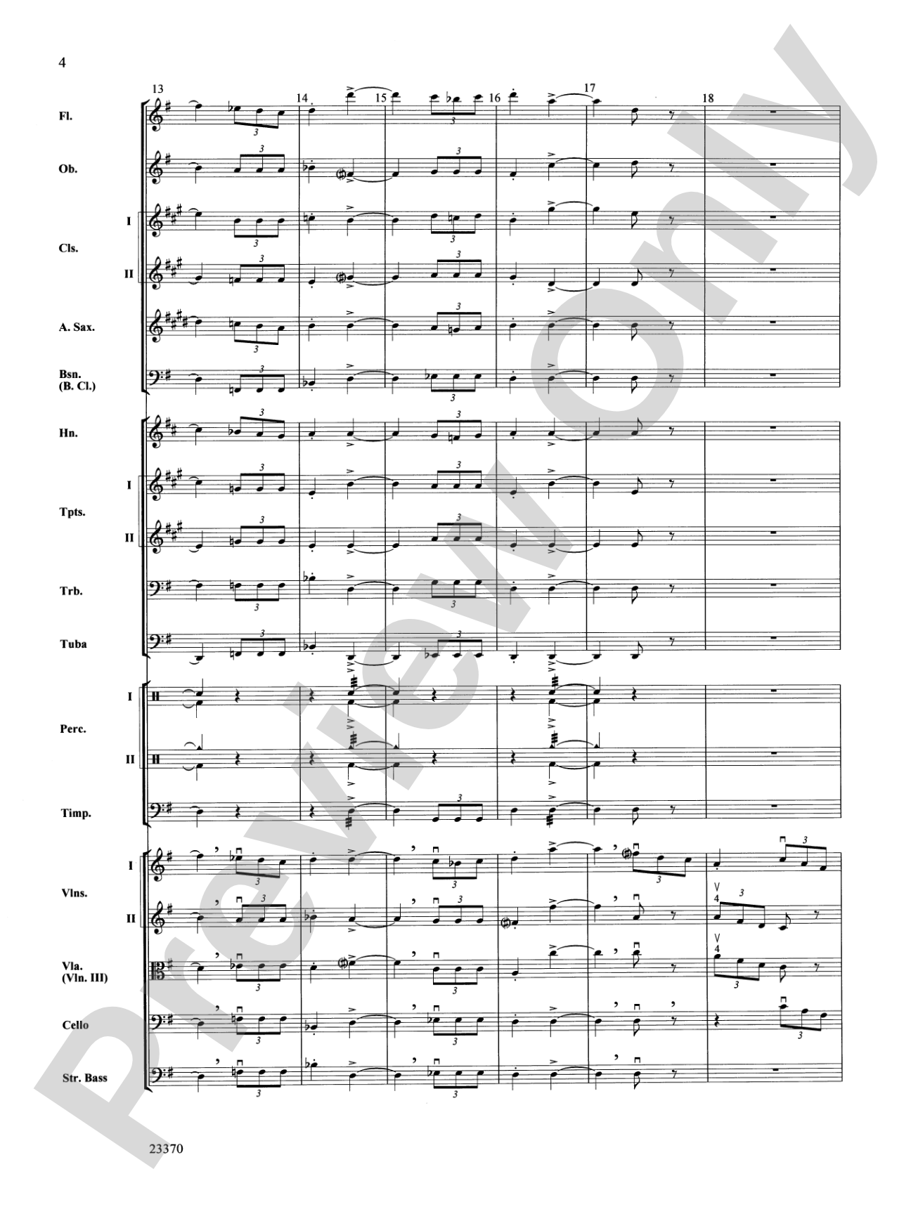 Symphony No. 4: Full Orchestra Conductor Score & Parts