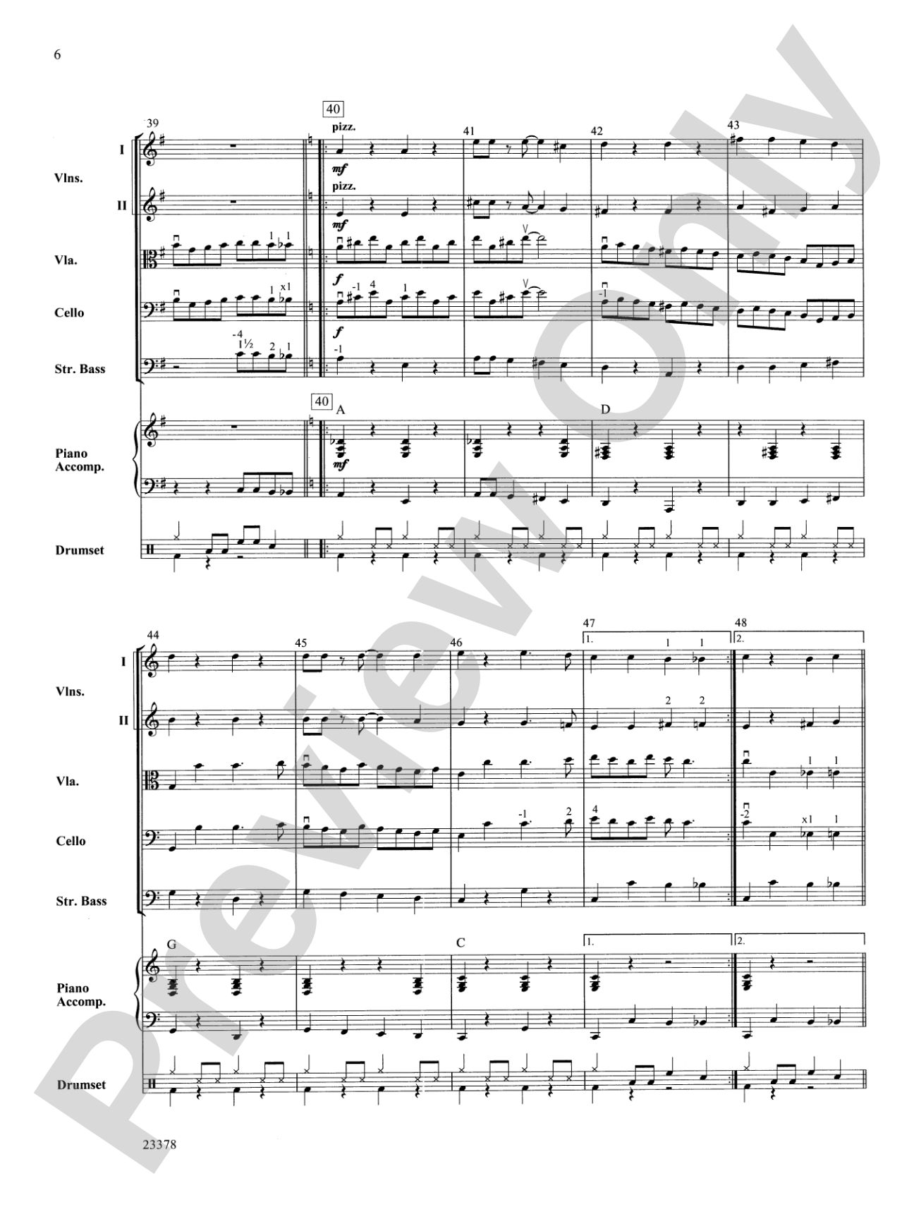 Swingin' Fiddles: String Orchestra Conductor Score & Parts