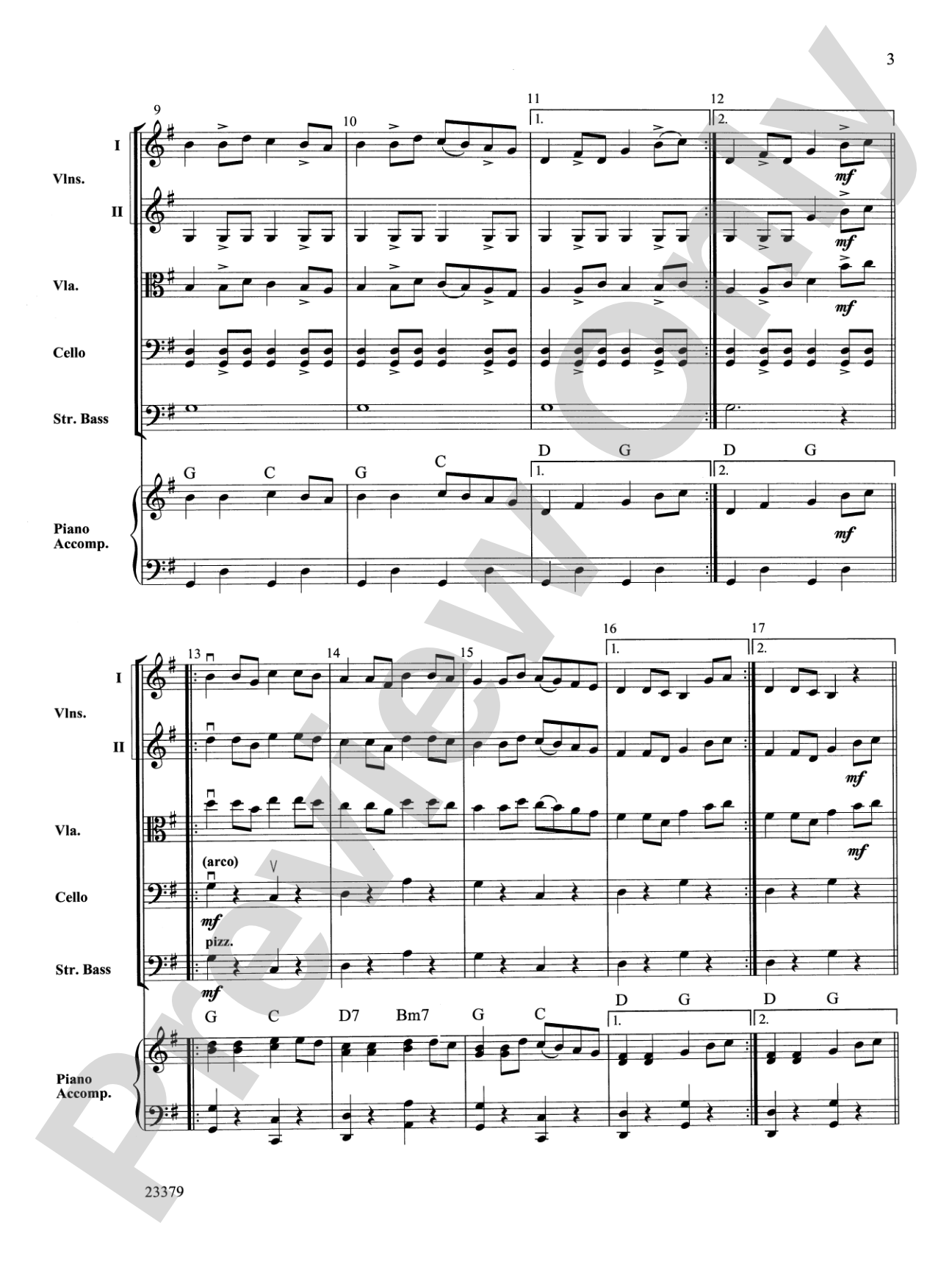 Old Molly Hare: String Orchestra Conductor Score & Parts