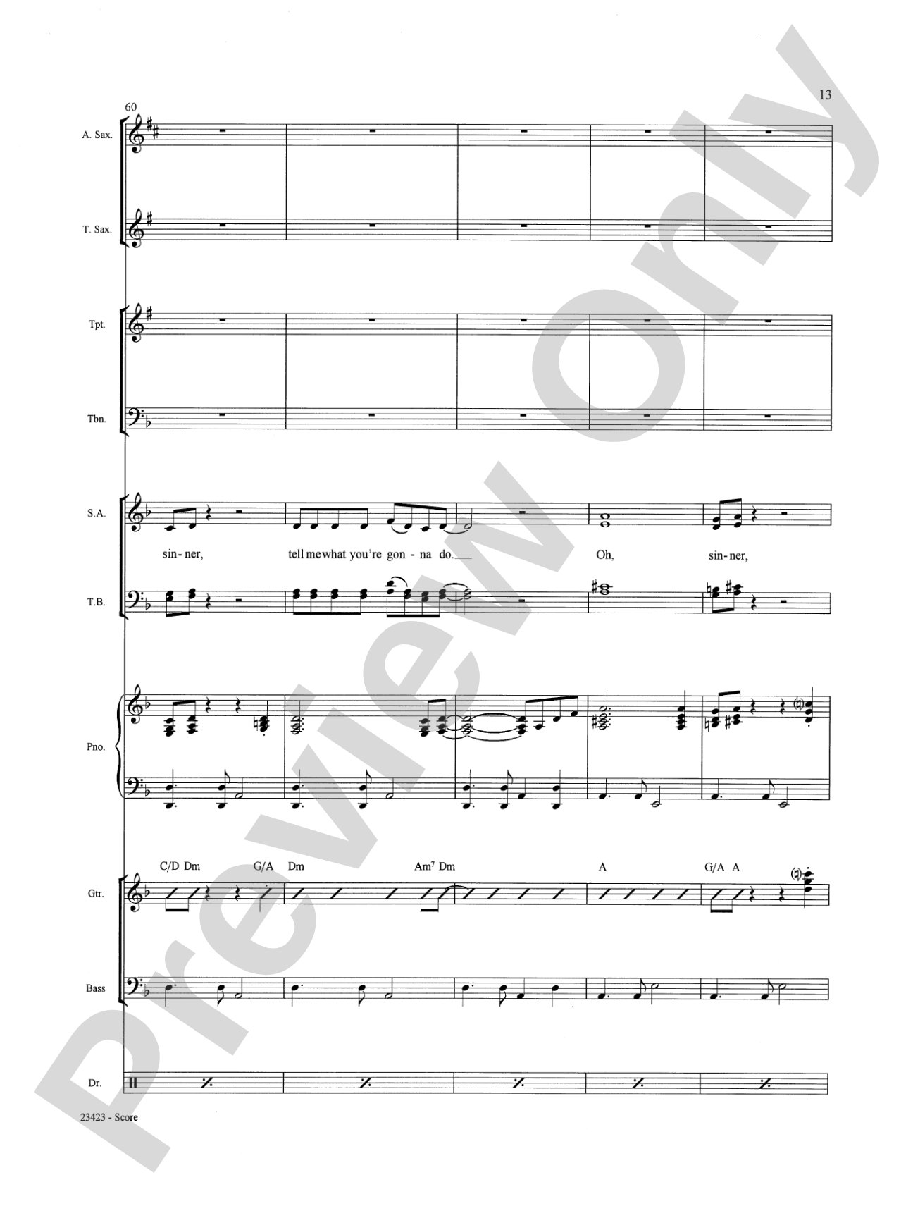 Oh, Sinner!: Choral SoundPax