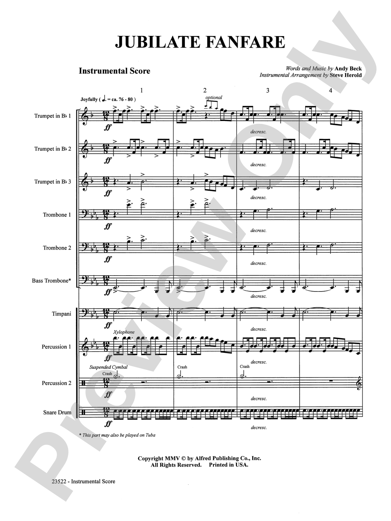 Jubilate Fanfare: Choral Octavo InstruPax