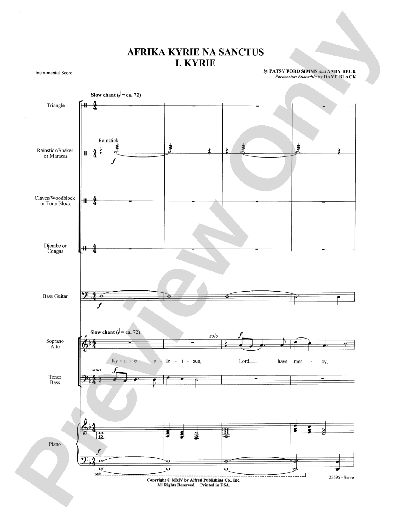 Afrika Kyrie na Sanctus: Choral SoundPax