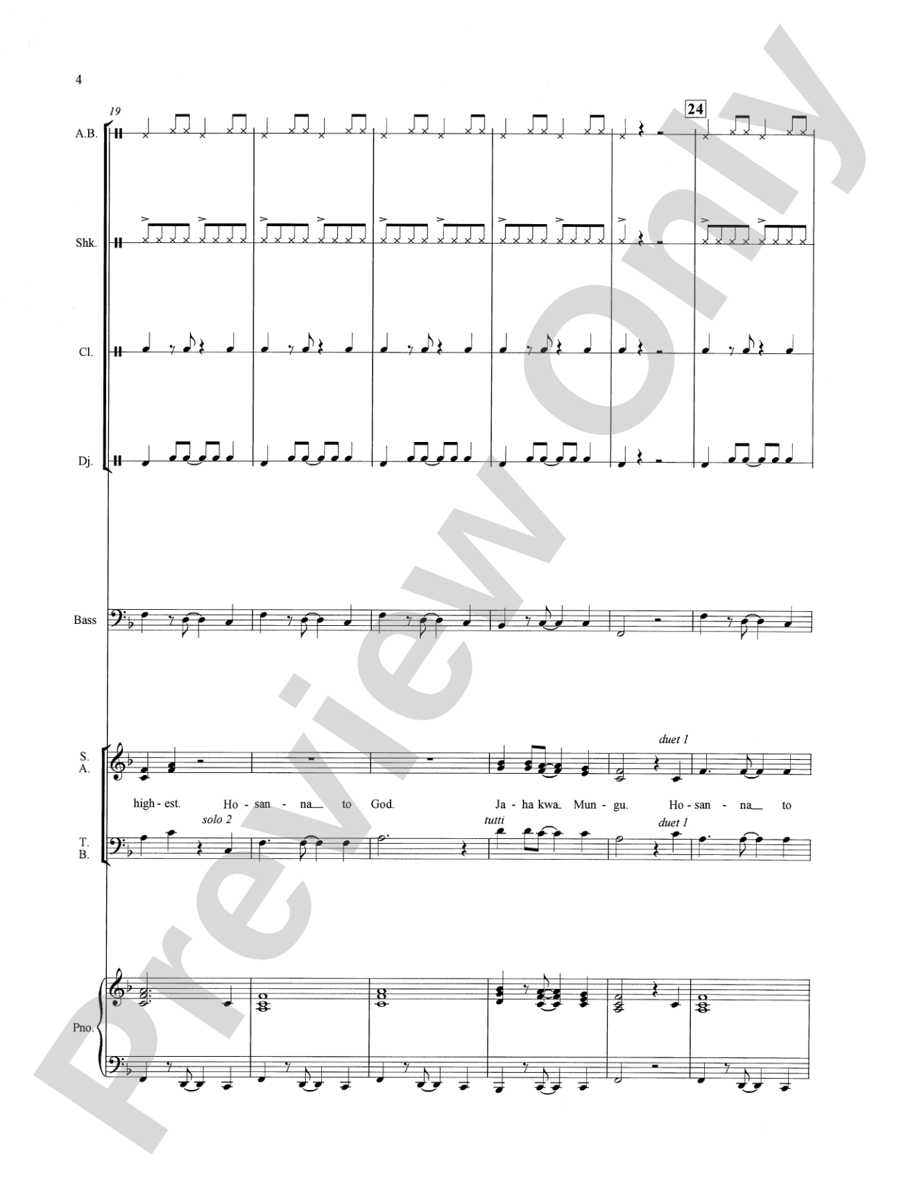 Afrika Kyrie na Sanctus: Choral SoundPax