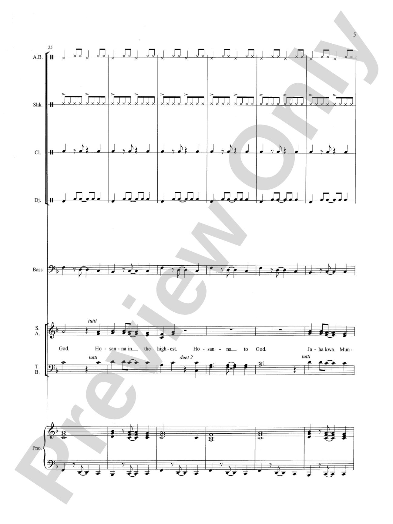 Afrika Kyrie na Sanctus: Choral SoundPax