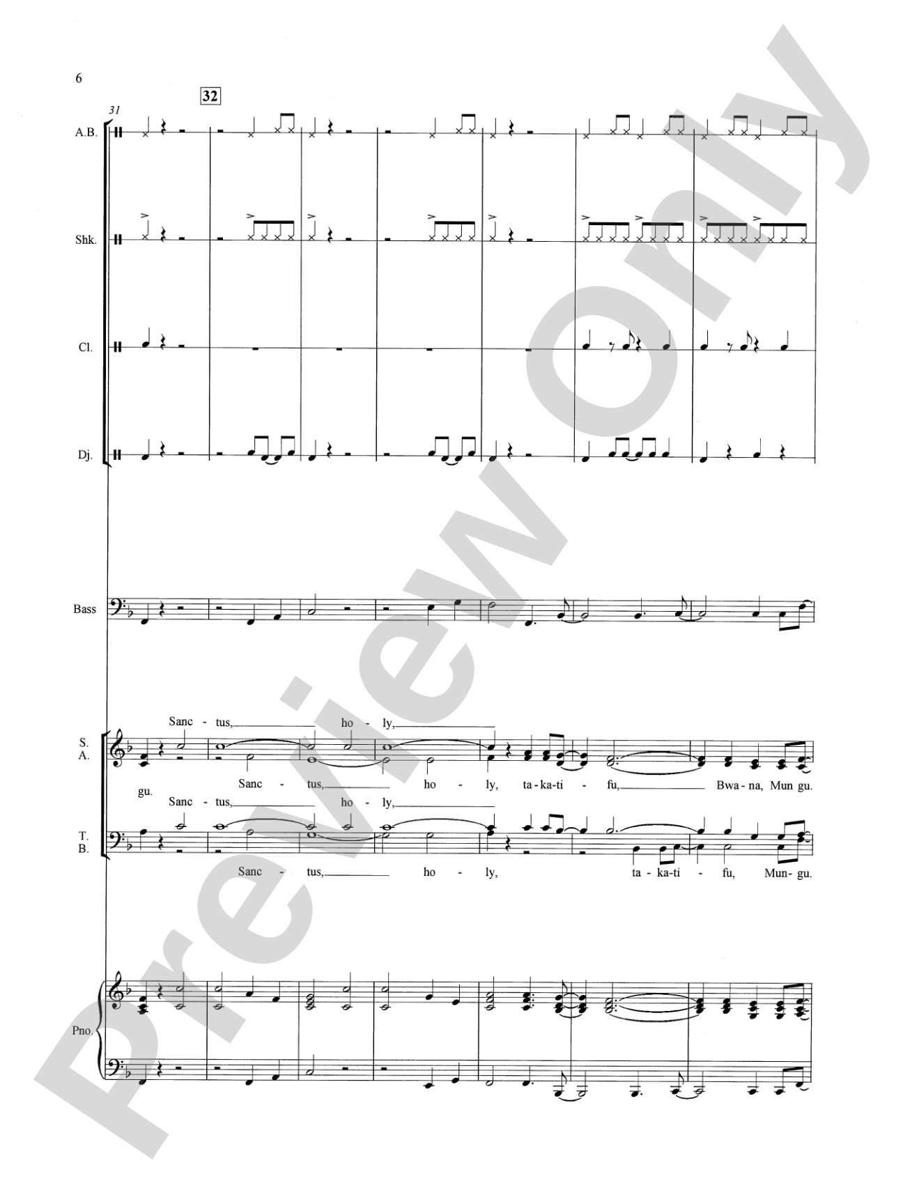 Afrika Kyrie na Sanctus: Choral SoundPax