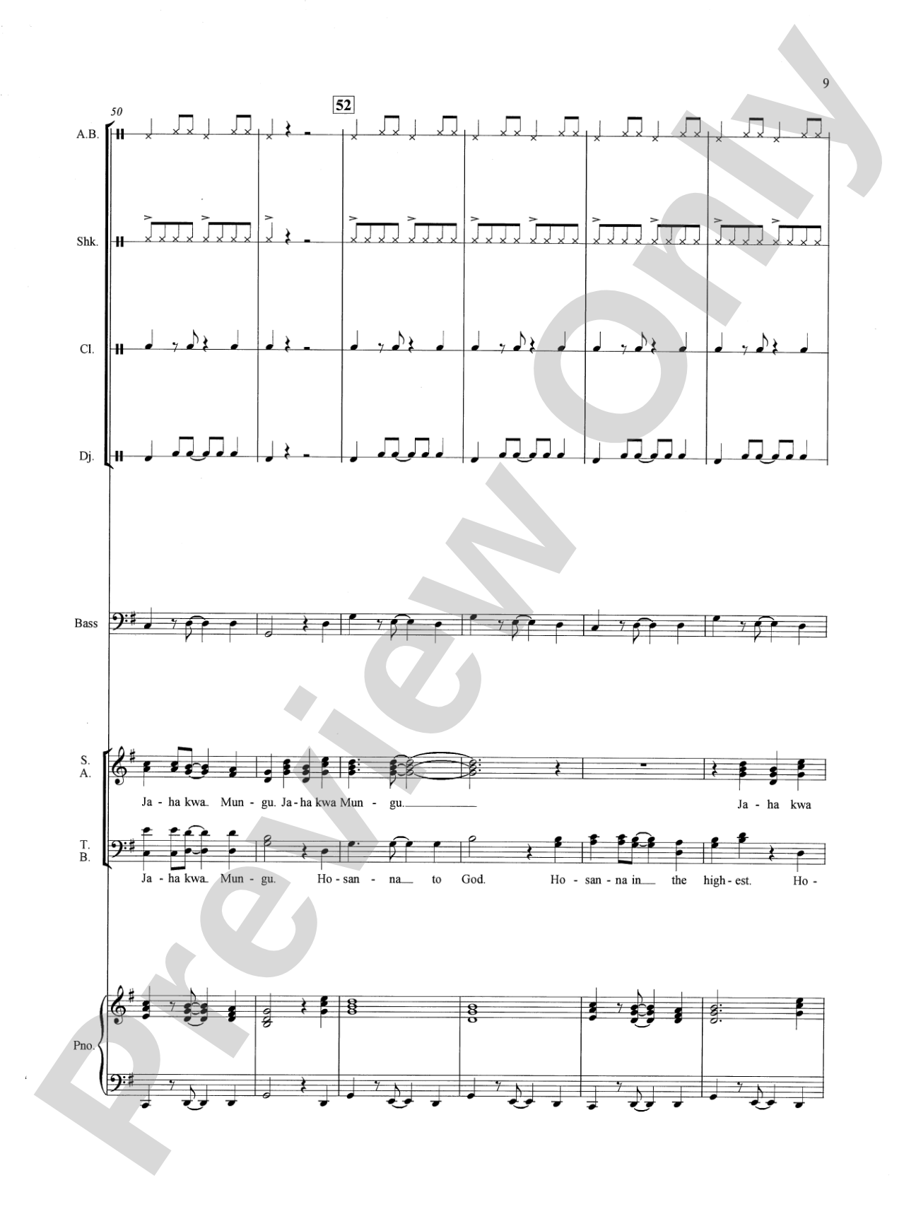 Afrika Kyrie na Sanctus: Choral SoundPax