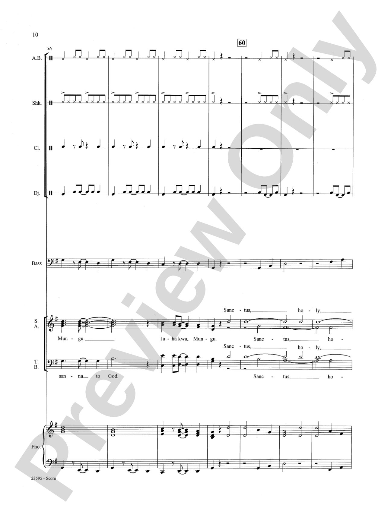 Afrika Kyrie na Sanctus: Choral SoundPax