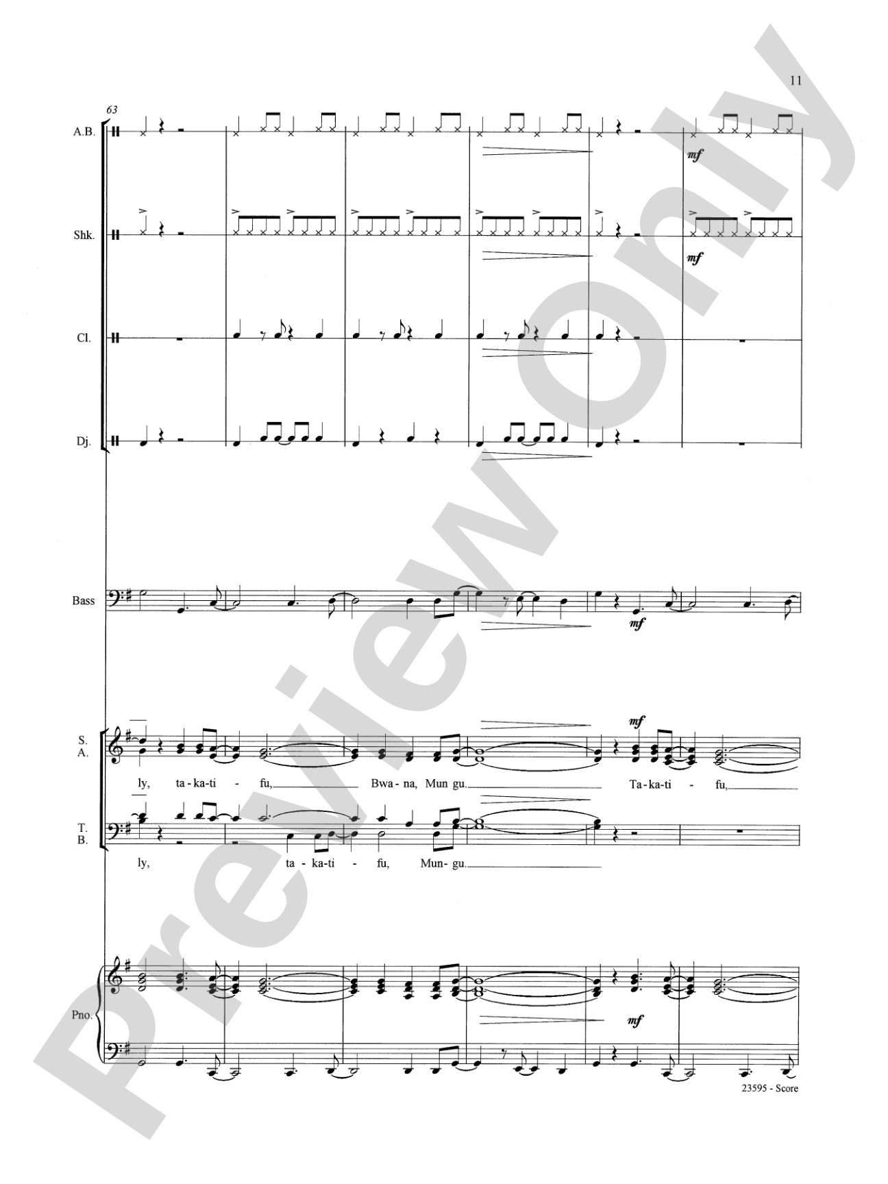 Afrika Kyrie na Sanctus: Choral SoundPax