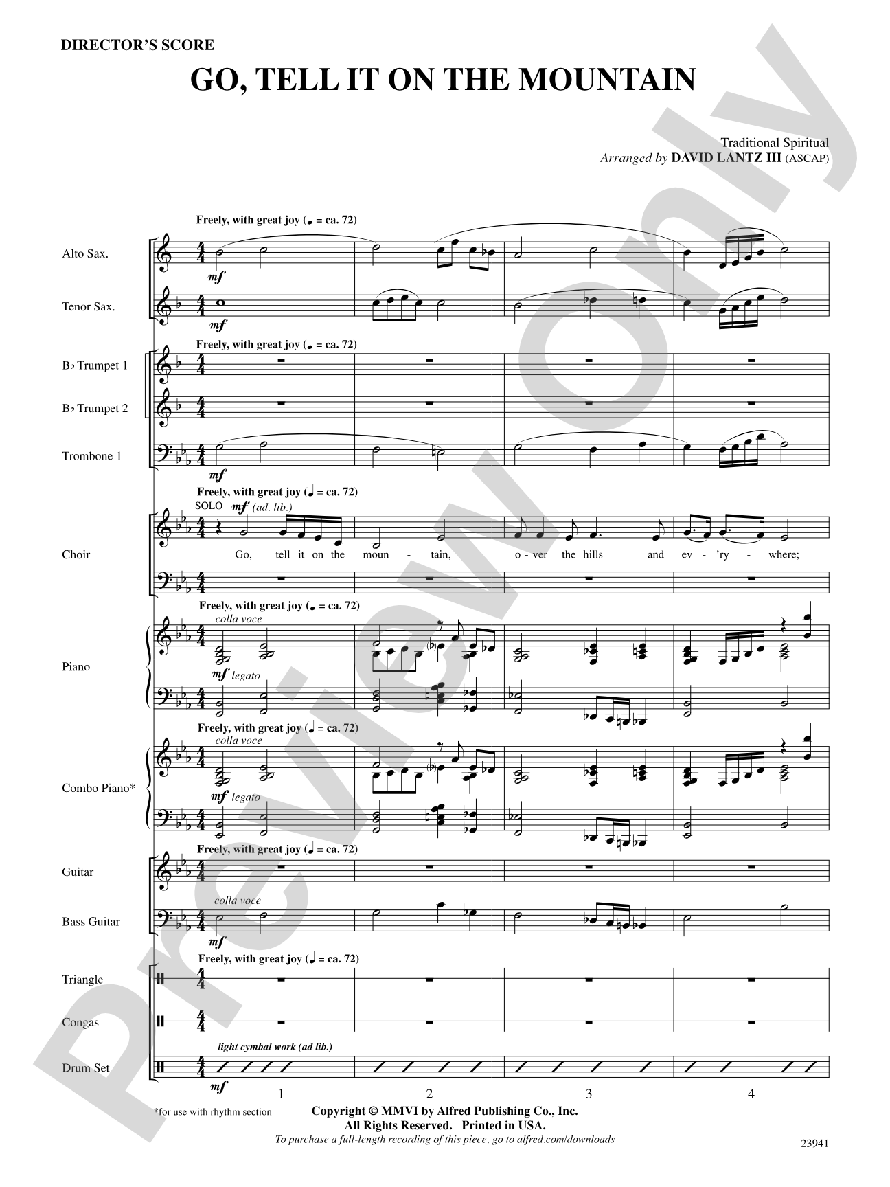 Go, Tell It on the Mountain: Choral SoundPax
