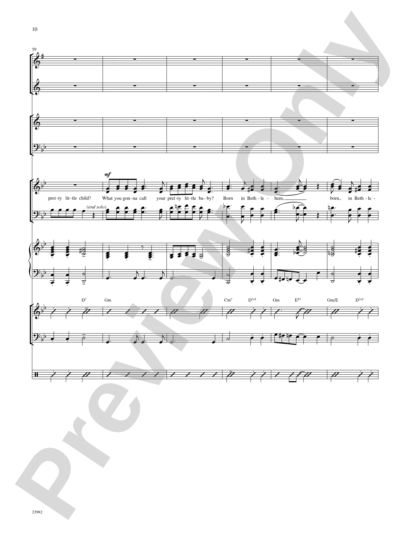 Born in Bethlehem (Four Christmas Spirituals): Choral SoundPax