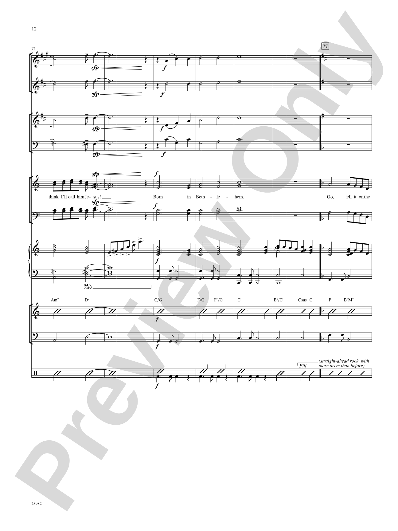 Born in Bethlehem (Four Christmas Spirituals): Choral SoundPax