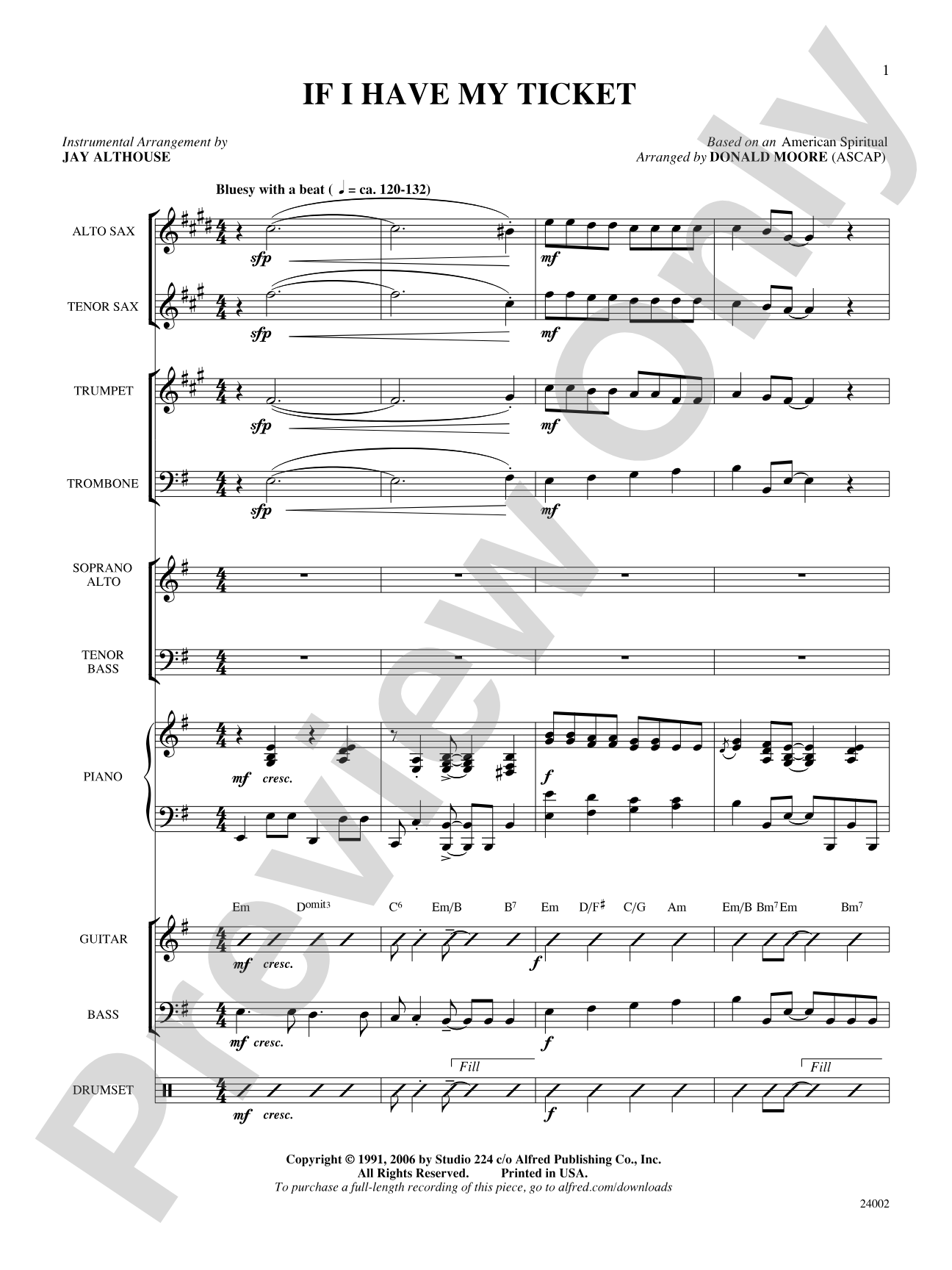 If I Have My Ticket: Choral SoundPax